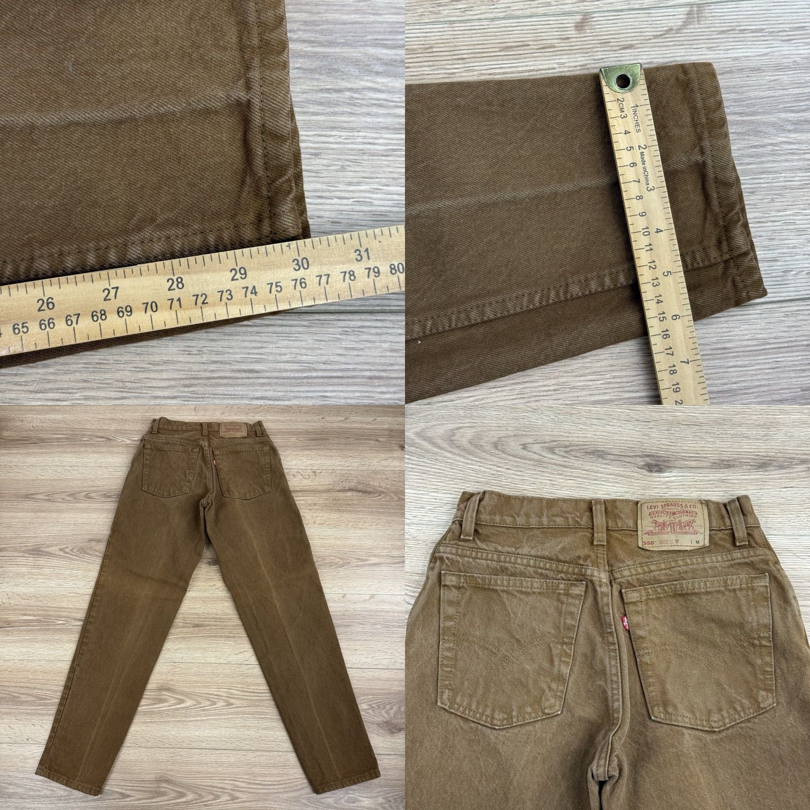 Levi's VINTAGE Levi’s 550 Relaxed Fit Tapered Jeans Brown Womens 9 Med Made In USA Size 30" / US 8 / IT 44 - 8 Thumbnail