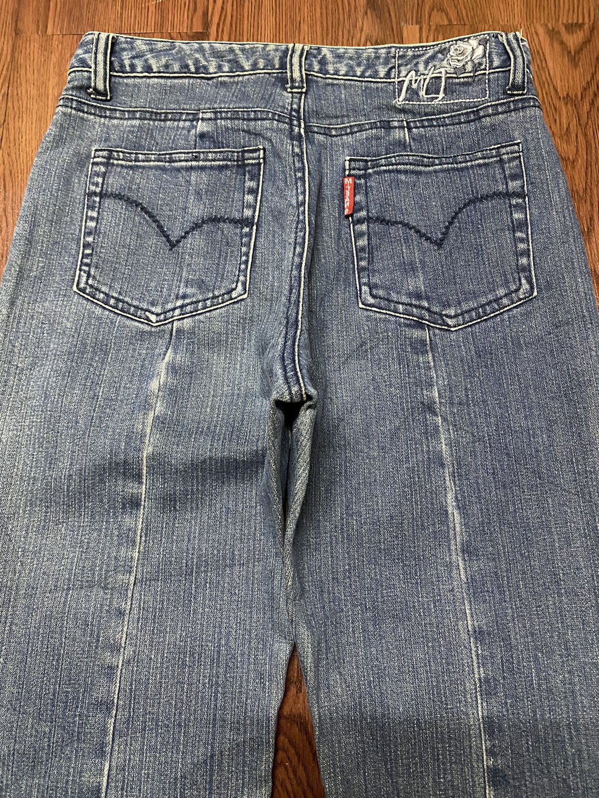 Michiko Koshino London Vintage Japanese Brands Blue Wash Flare Style Jeans Size 26" / US 2 / IT 38 - 4 Thumbnail