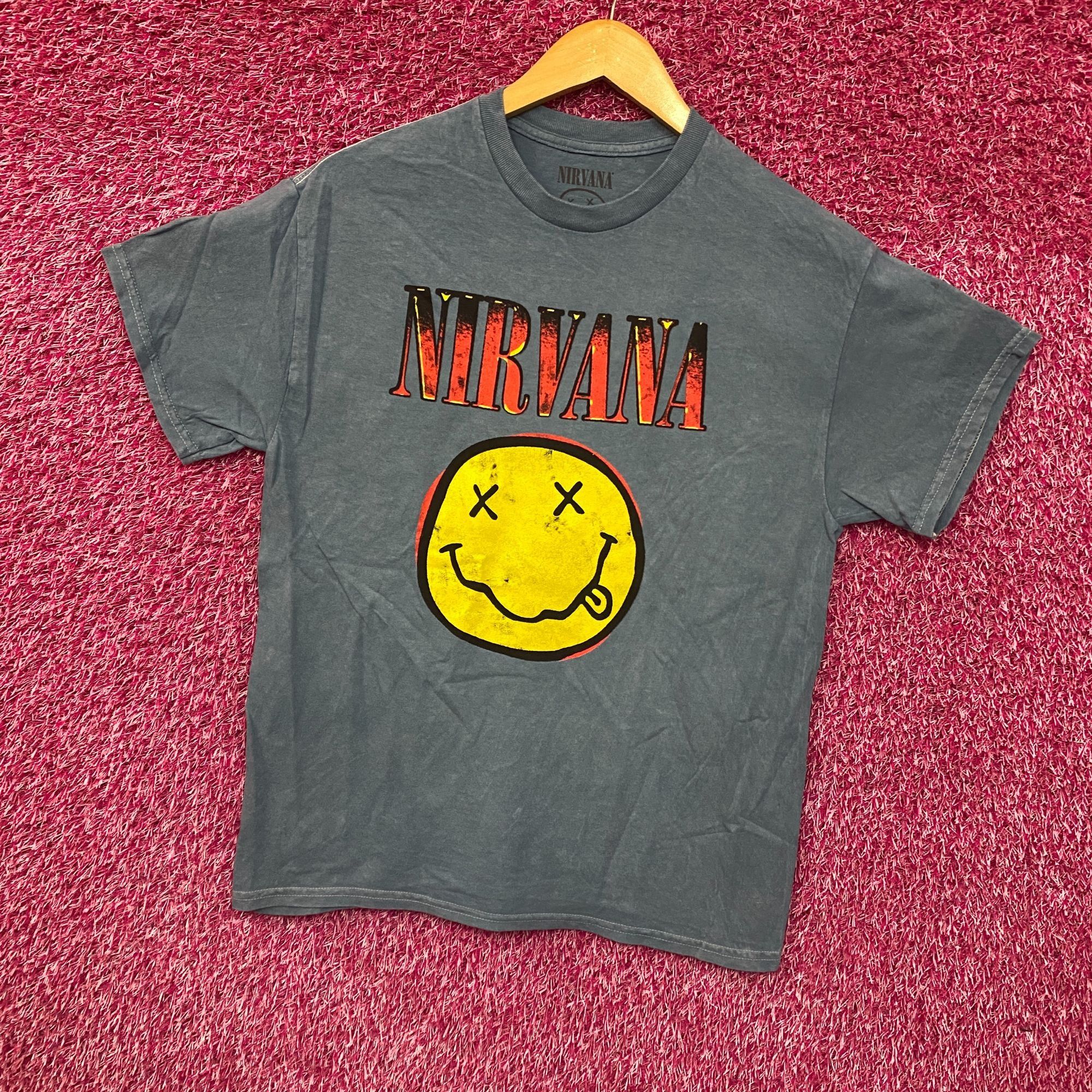 Nirvana Nirvana Nevermind Album Dead Smiley Light Blue T-Shirt Mediu Size US M / EU 48-50 / 2 - 3 Thumbnail