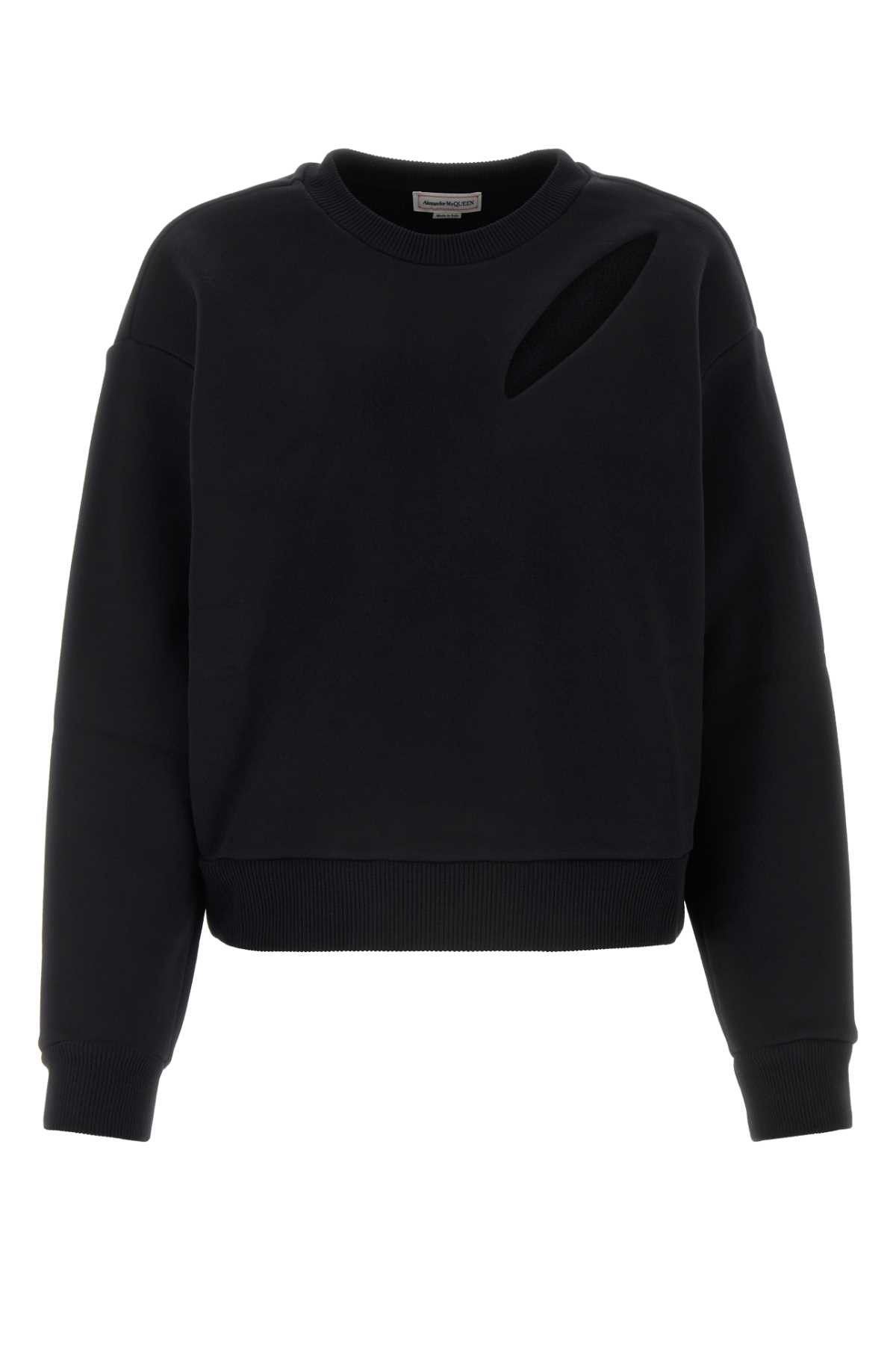 Alexander McQueen Black Cotton Sweatshirt Size S / US 4 / IT 40 - 1 Thumbnail