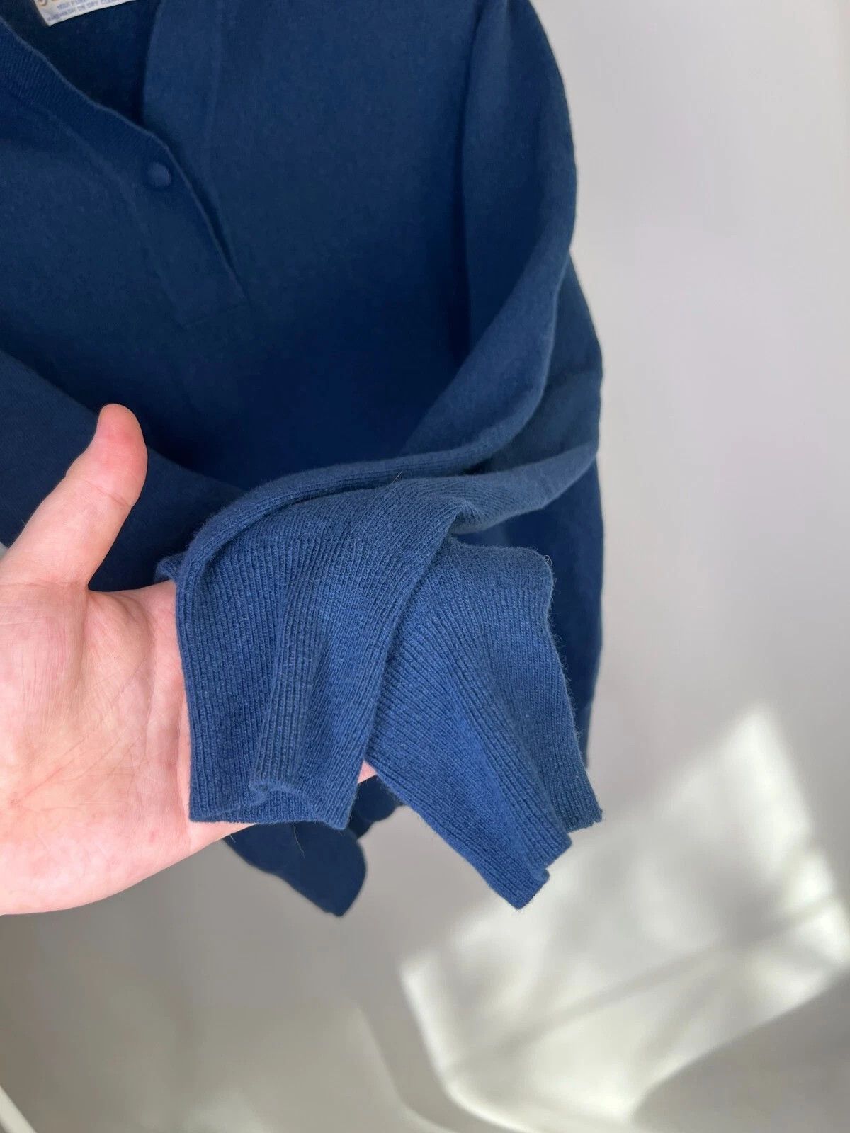 Other Hawick by John Scott Pure Lambswool Blue Long Sleeve Polo Size US M / EU 48-50 / 2 - 8 Thumbnail