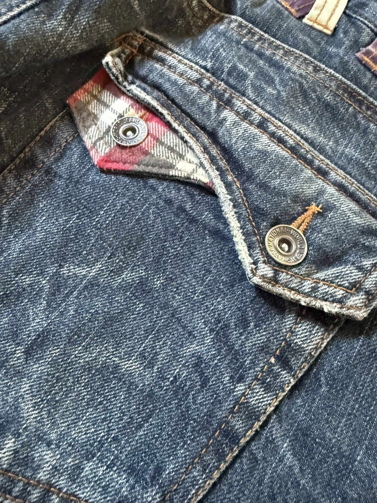 Japanese Brand Nylaus Japan Claw Mark Studded Double Waist Jeans Size US 30 / EU 46 - 18 Thumbnail