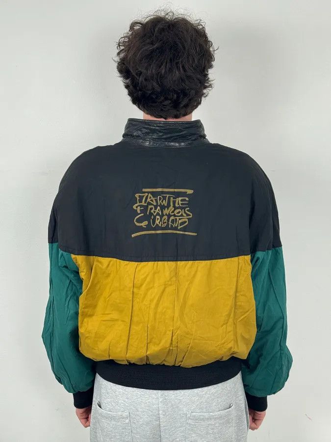 Marithe + Francois Girbaud 1980s Marithé + François Girbaud Black Reversible Leather Bomber Jacket Size US L / EU 52-54 / 3 - 4 Thumbnail