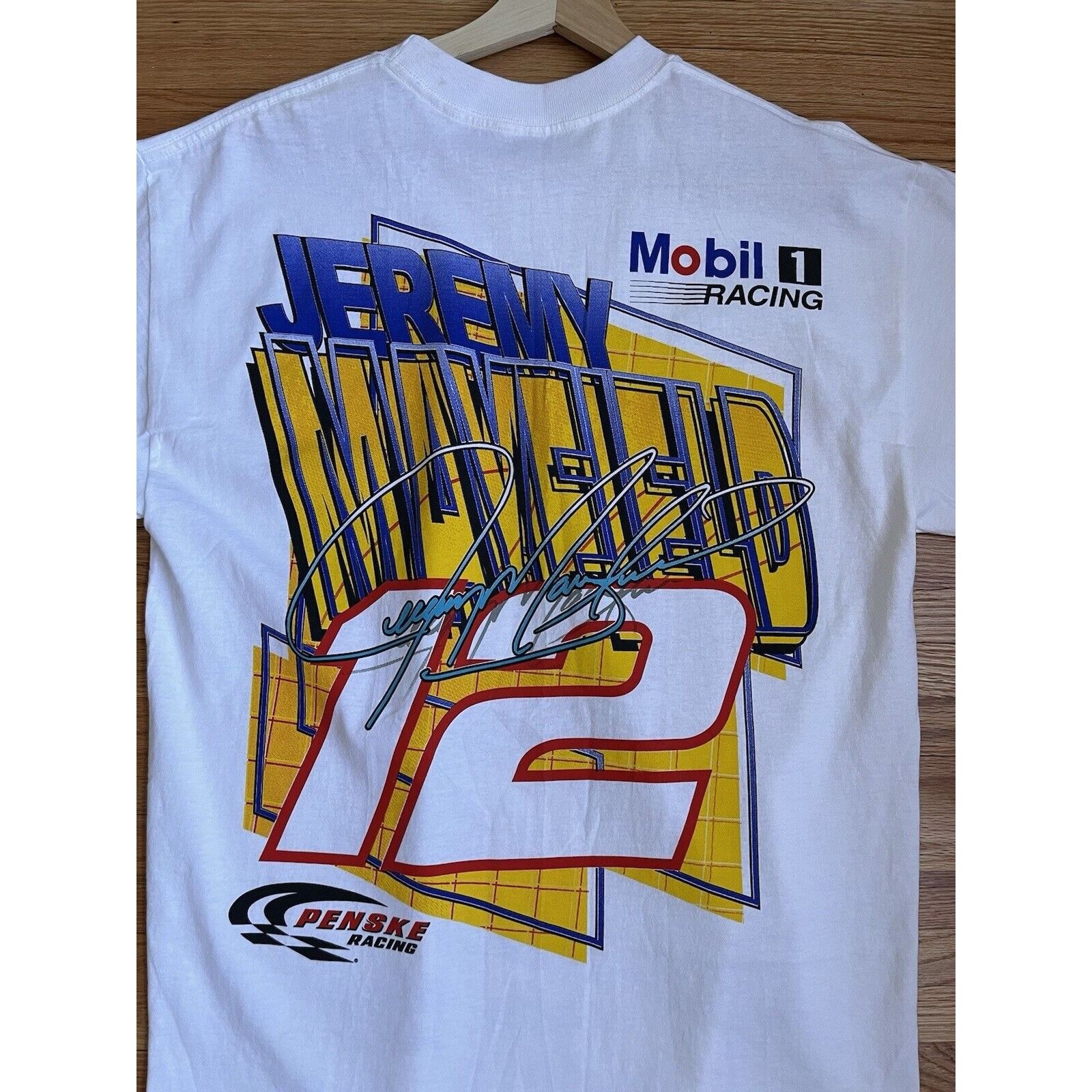 NASCAR VINTAGE NASCAR JEREMY MAYFIELD #12 MOBILE RACING GRAPHIC T L Size US L / EU 52-54 / 3 - 5 Thumbnail