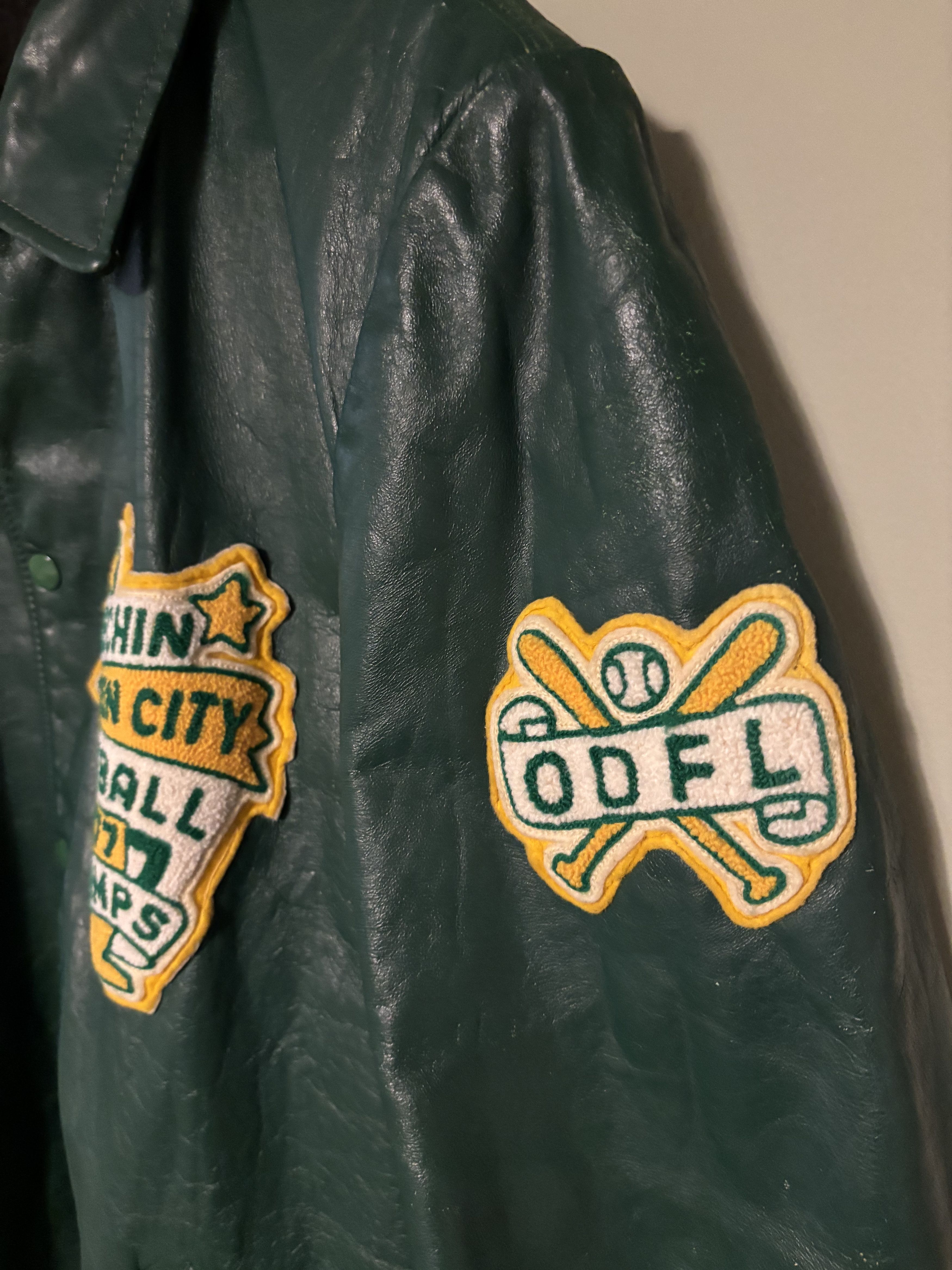 Vintage 1977 Brechin Lagoon City Fastball Champs Varsity Jacket Size US L / EU 52-54 / 3 - 3 Thumbnail