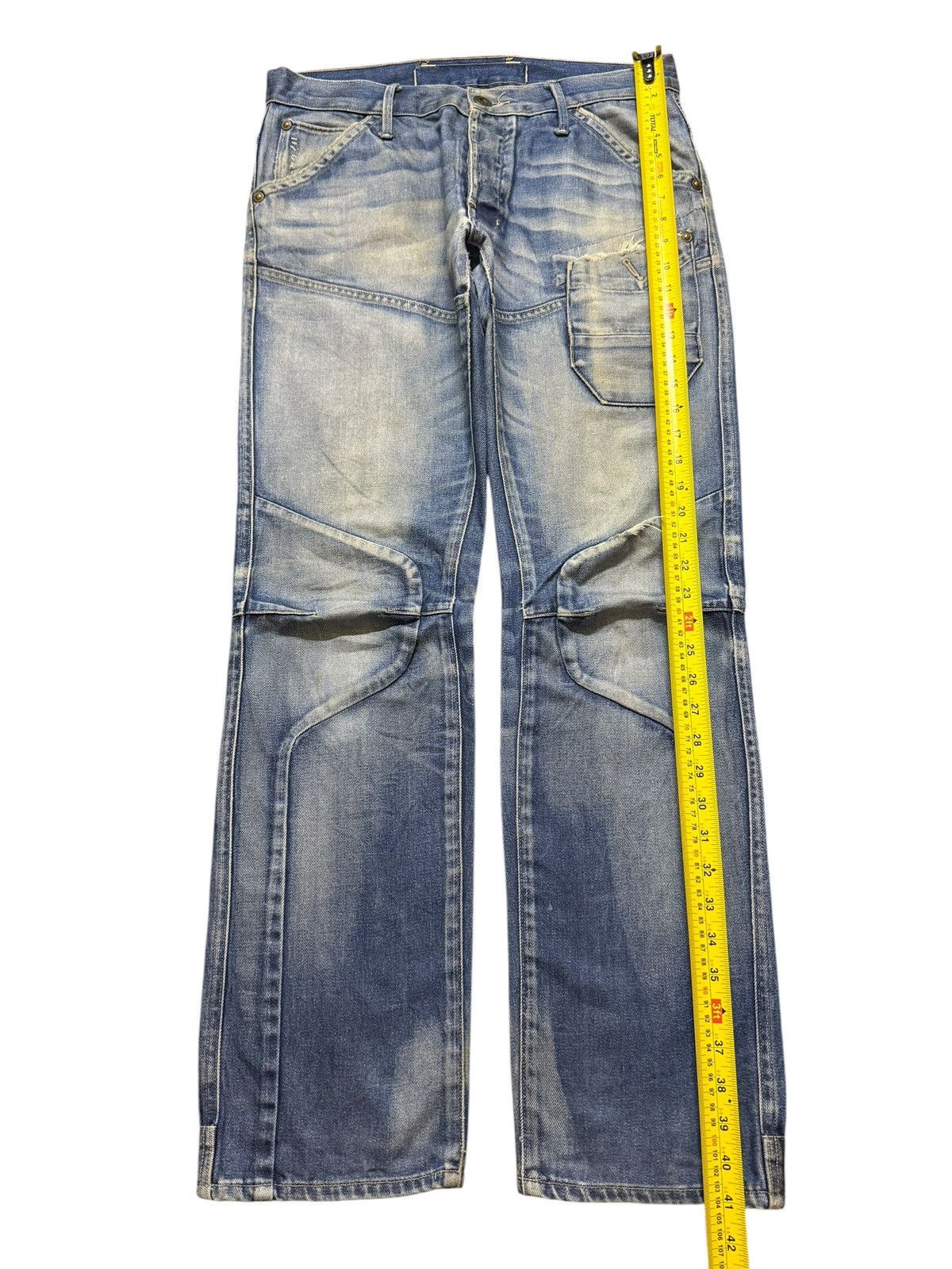 G-Star Vintage Y2K Gstar Raw Blue Faded Wash Avant Garde Style Jean Size US 33 - 9 Thumbnail
