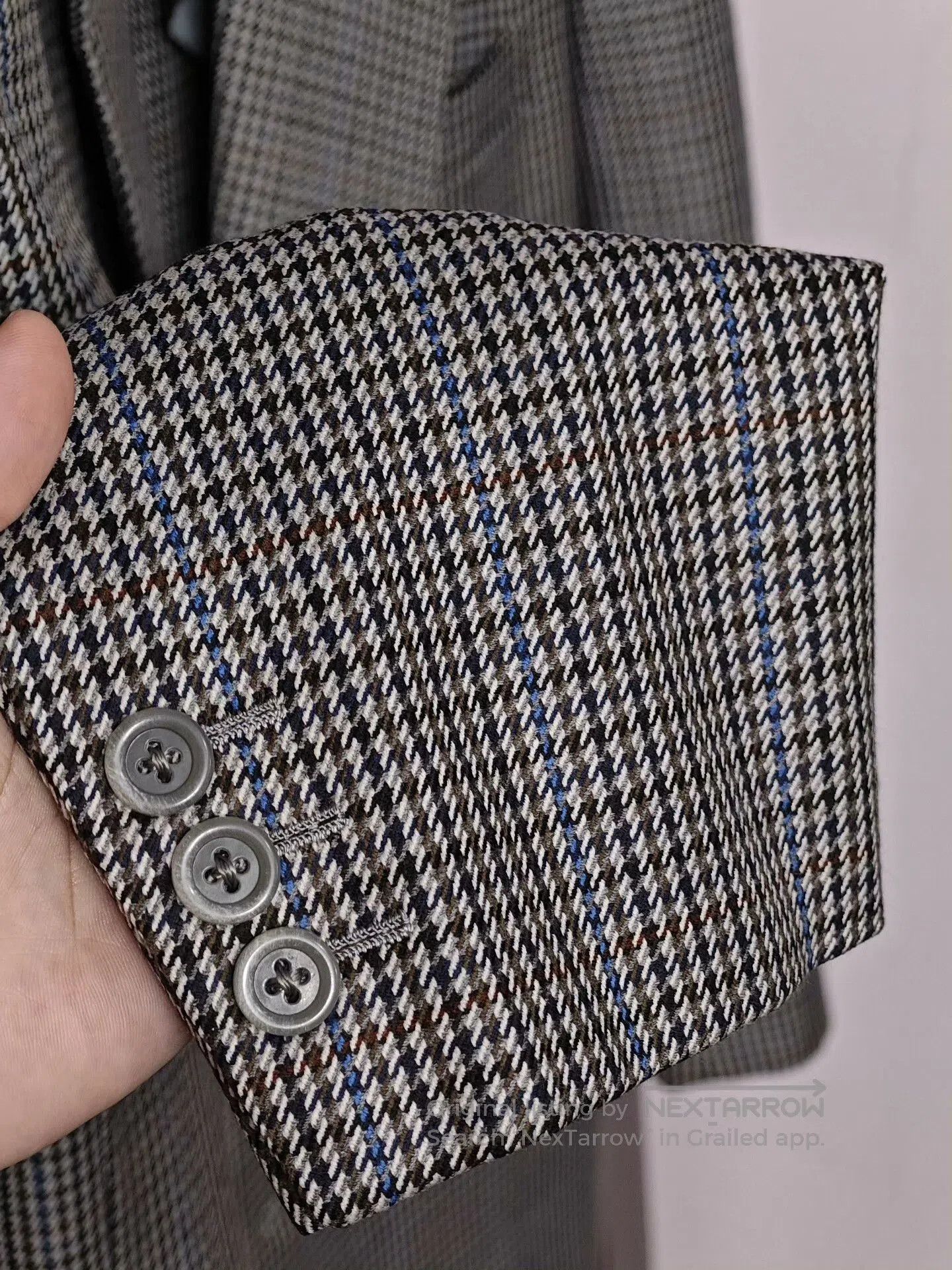 Holland & Sherry Custom Holland Sherry Gray Houndstooth Suit. Size US M / EU 48-50 / 2 - 4 Thumbnail