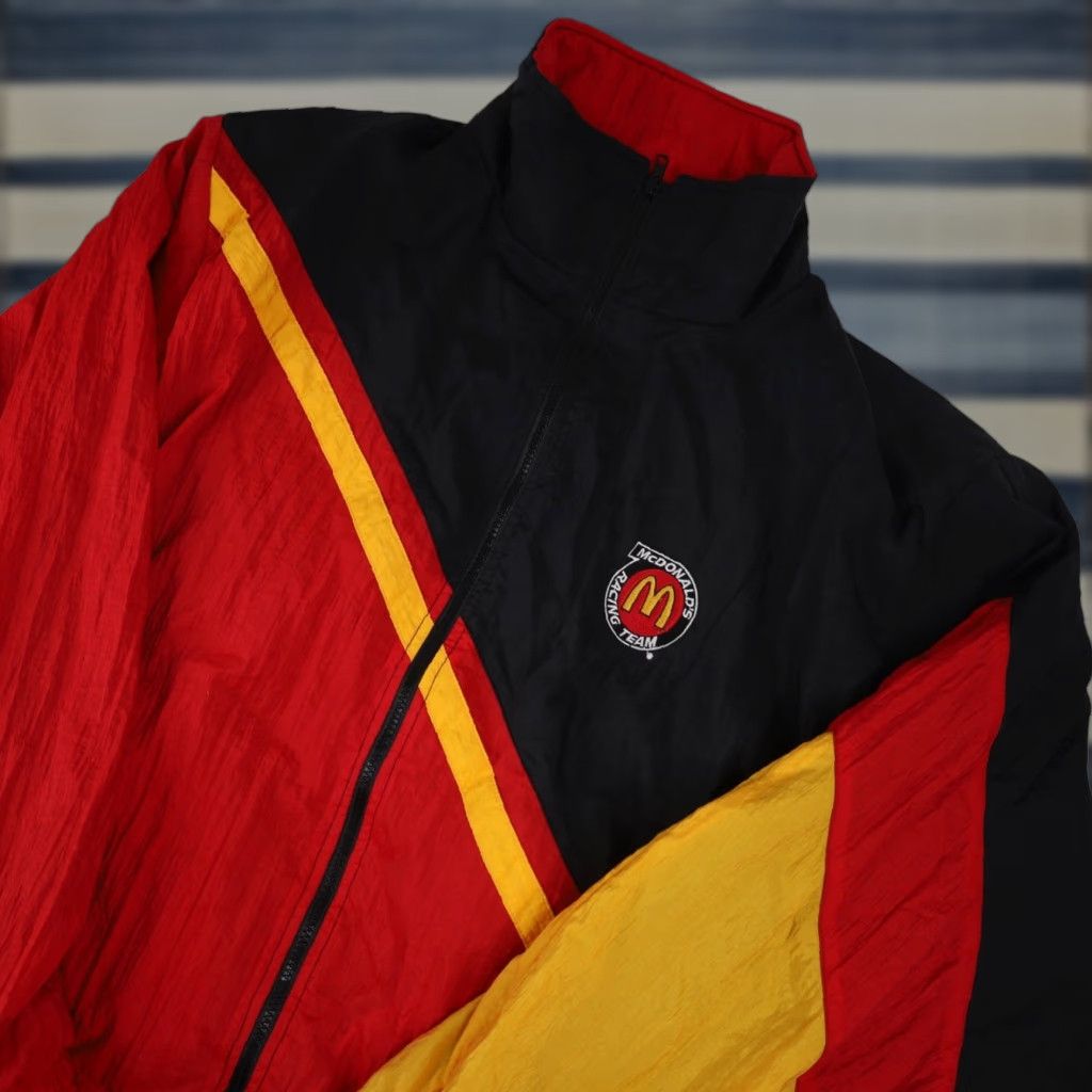 Vintage VINTAGE Race Day McDonalds Racing Windbreaker JacketXL Red Mens Size US XL / EU 56 / 4 - 1 Thumbnail