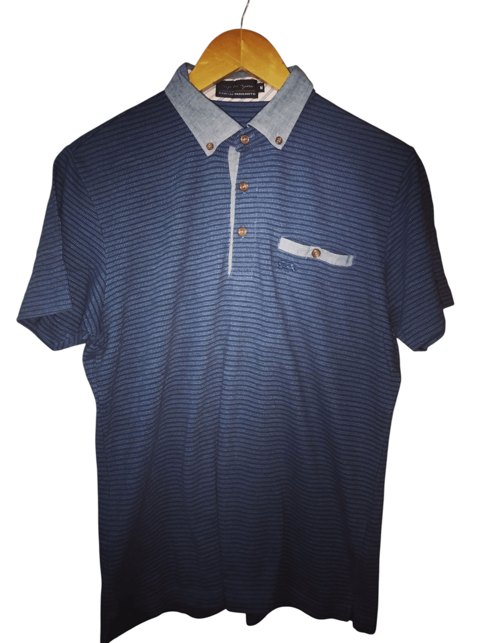 Kansai Yamamoto Up To You By Kansai Yamamoto Stripe Polo Shirt Size US M / EU 48-50 / 2 - 1 Thumbnail