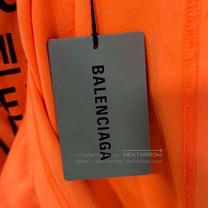 Balenciaga Balenciaga Orange seven languages logo short-sleeve Size US S / EU 44-46 / 1 - 7 Thumbnail