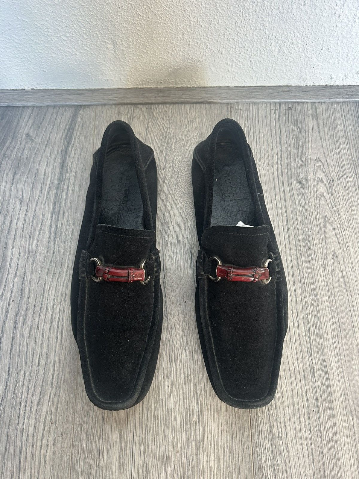 Gucci Gucci Tom Ford Era Suede Bamboo Loafers – Iconic Black Size US 11.5 / EU 44-45 - 2 Thumbnail