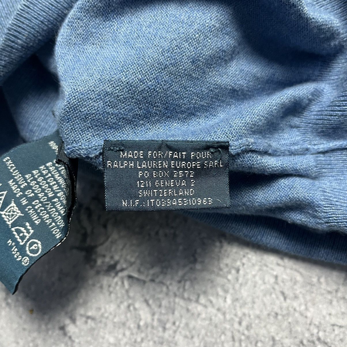 Polo Ralph Lauren × Vintage Vintage Polo Ralph Lauren Blue Sweater V-Neck Streetwear Y2K Size US S / EU 44-46 / 1 - 9 Thumbnail