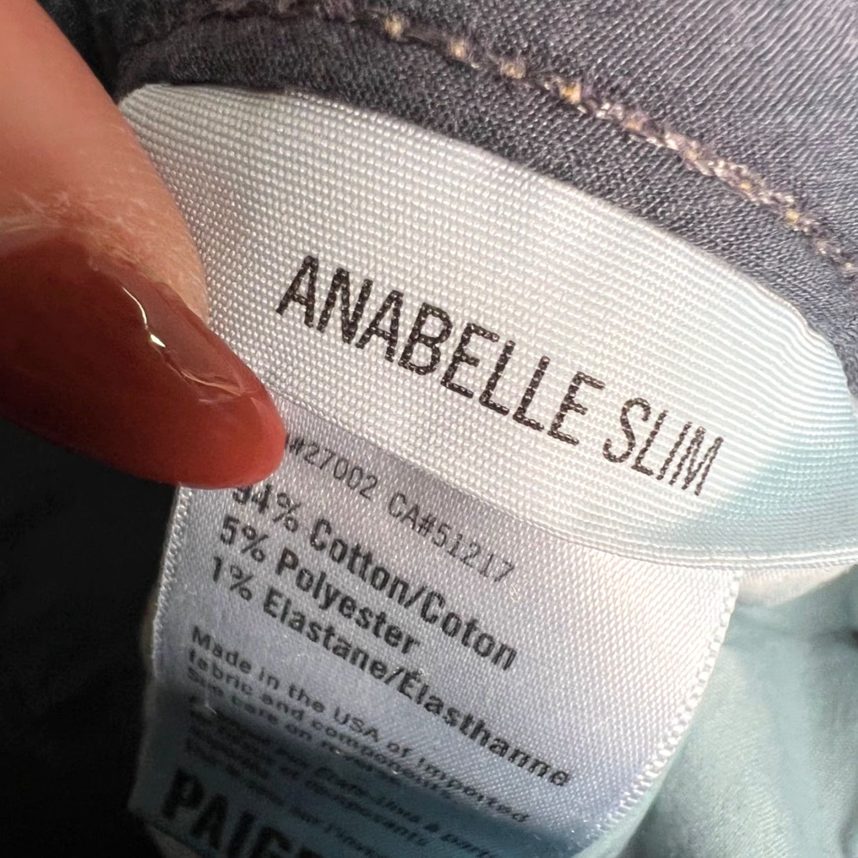 Paige Paige Womens Jeans 32 Anabelle Slim Distressed Blue Denim Straight 5-Pocket USA Made Slim Fit Regular Womens Mens? Size 24" / US 00 / IT 34 - 4 Thumbnail