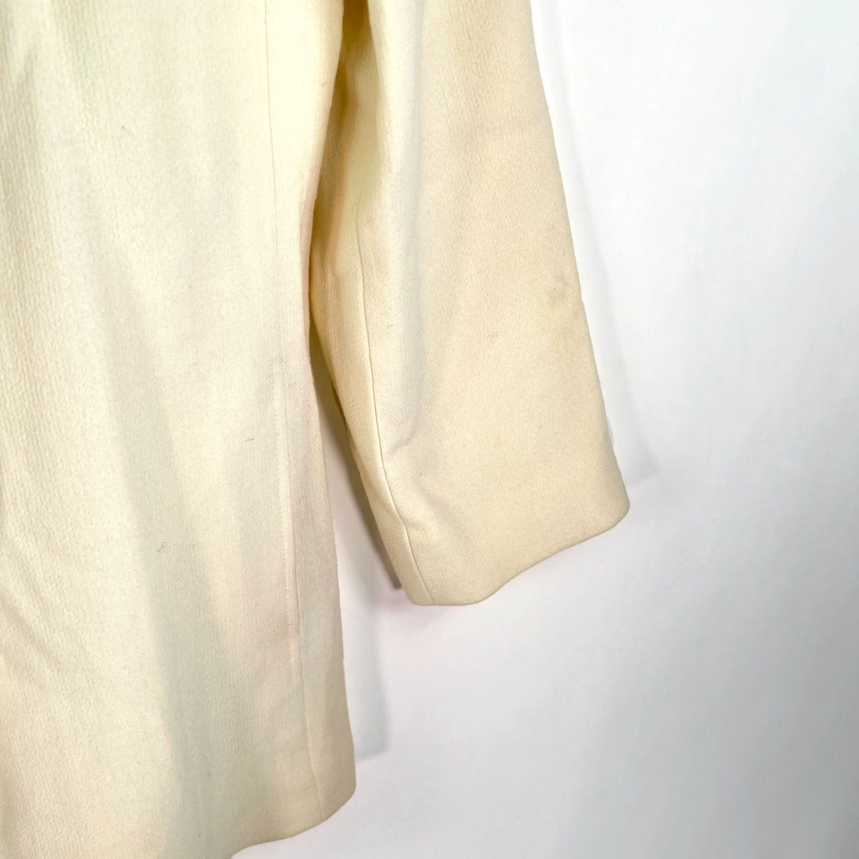 Oscar De La Renta VINTAGE Oscar de la Renta Oversized Wool Blazer Womens Size 12 Ivory Pockets 90s Size XL / US 12-14 / IT 48-50 - 3 Thumbnail