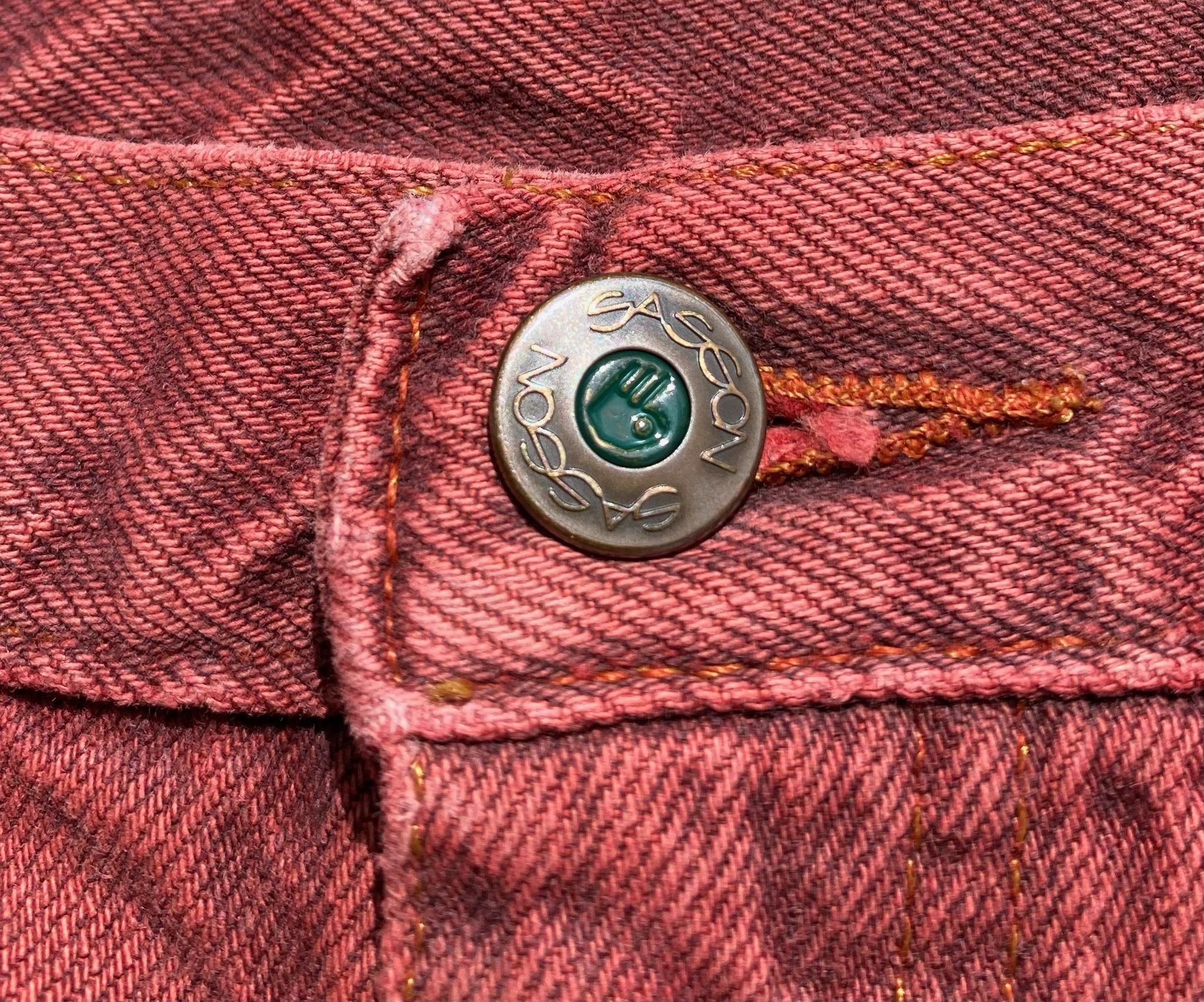 Vintage 90’s Sasson Desert Red Denim Jean Shorts Jorts Men’s Size 35 Size US 35 - 3 Thumbnail