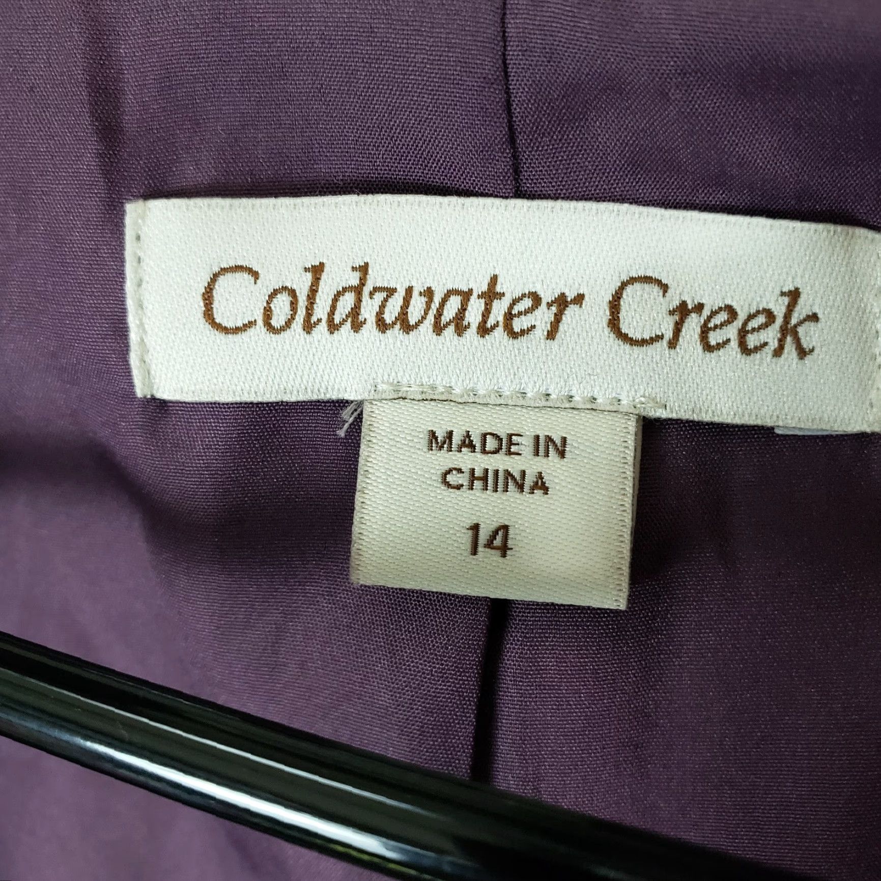 Coldwater Creek Coldwater Creek Womens Blazer Jacket 14 Purple Single Button Long Sleeve Size XL / US 12-14 / IT 48-50 - 5 Thumbnail