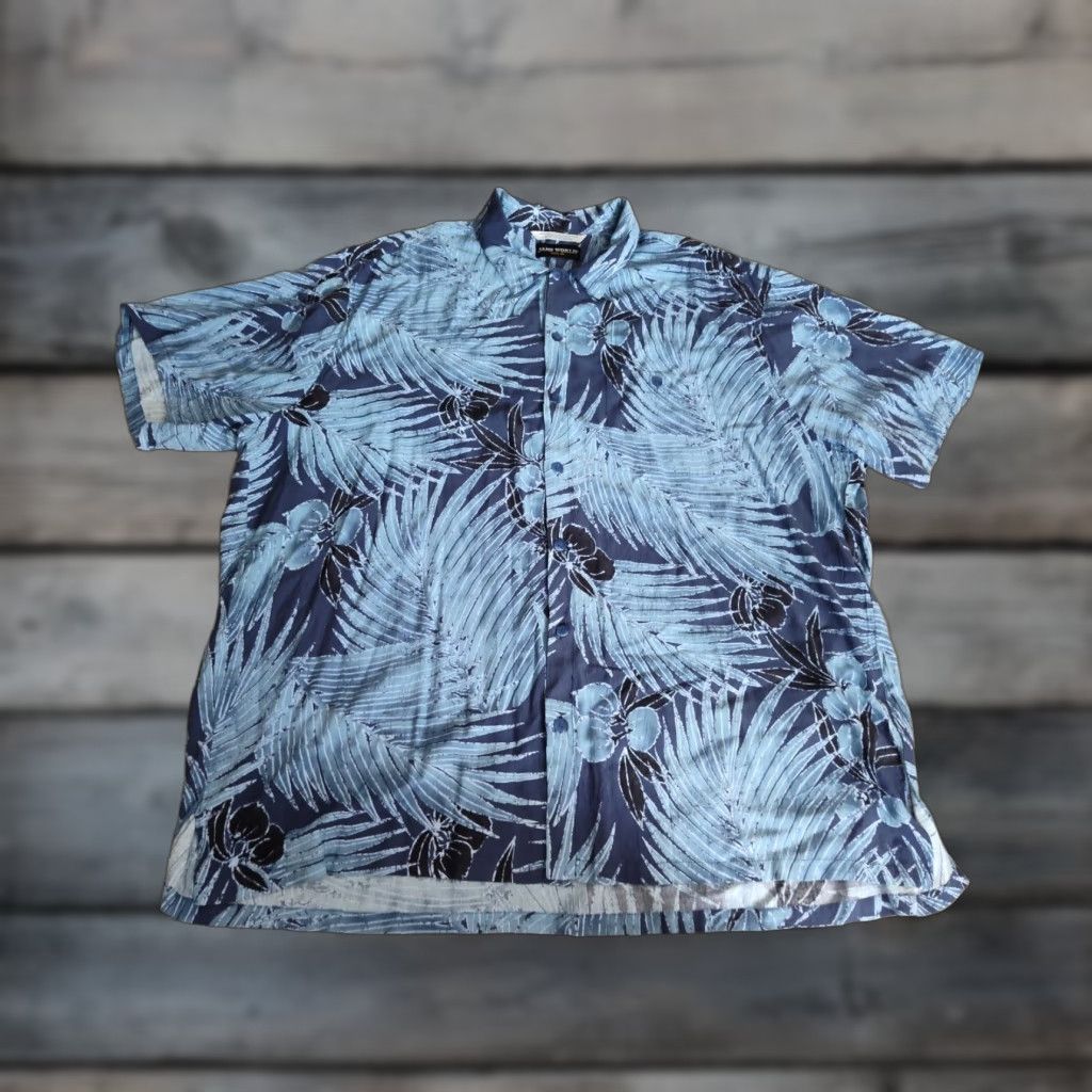 Jams World VINTAGE Jams World Hawaiian Aloha Shirt Men 4XL Short Sleeve Floral Rayon Blue Casual Size US XXL / EU 58 / 5 - 1 Thumbnail
