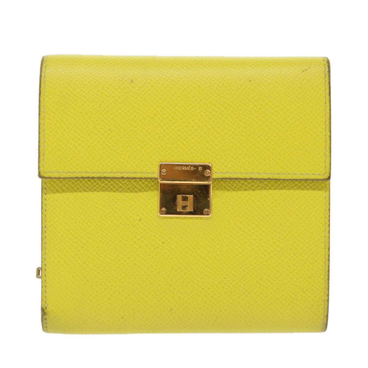 image of Hermes Clic 12 Wallet in Yellow, Women's
