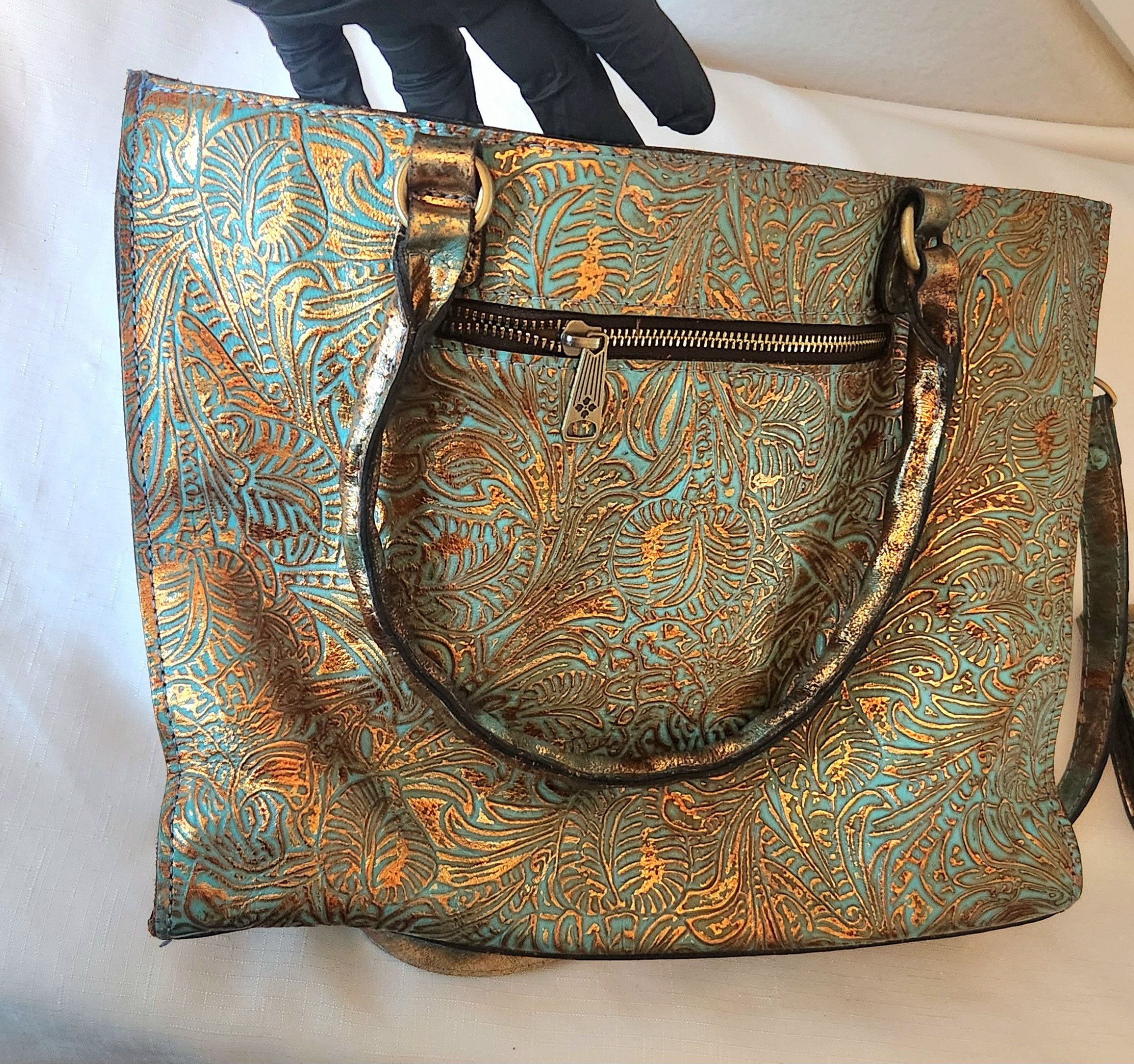 Patricia Nash Patricia Nash Zancona Tote Bag Purse and Wallet Leather Size ONE SIZE - 4 Thumbnail