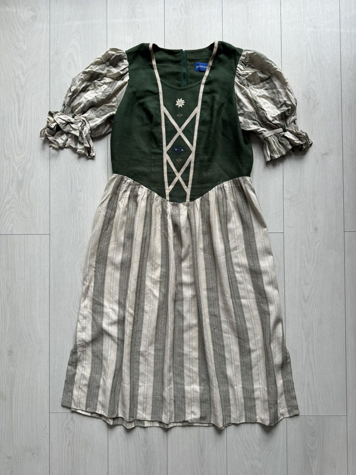 VINTAGE PETRESSA Cottagecore OKTOBERFEST DRESS Linen/Viscose