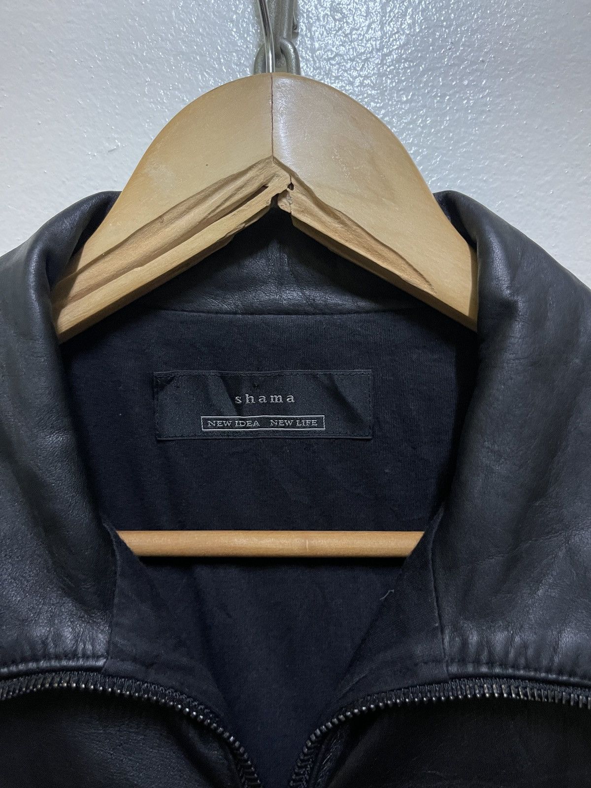 Japanese Brand Shama Biker Leather Jacket Zipper Japan 38 Size US S / EU 44-46 / 1 - 7 Thumbnail