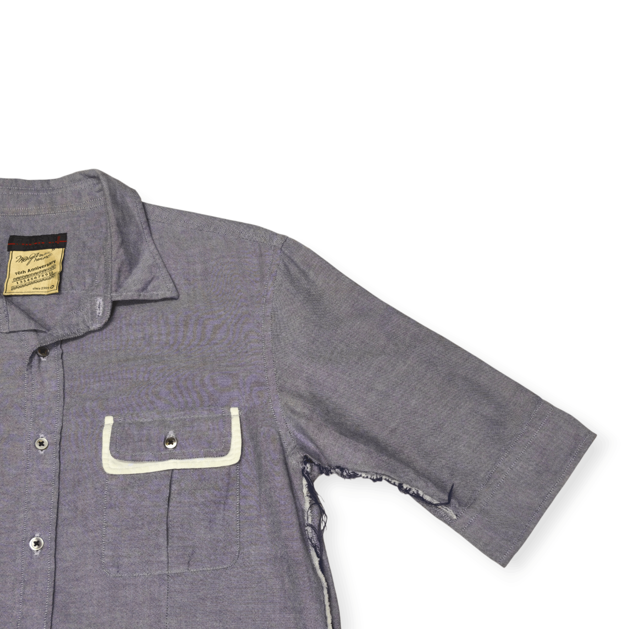 Morgan De Toi Morgan Homme De Toi 10th Anniversary Frayed Button Shirt Size US M / EU 48-50 / 2 - 3 Thumbnail