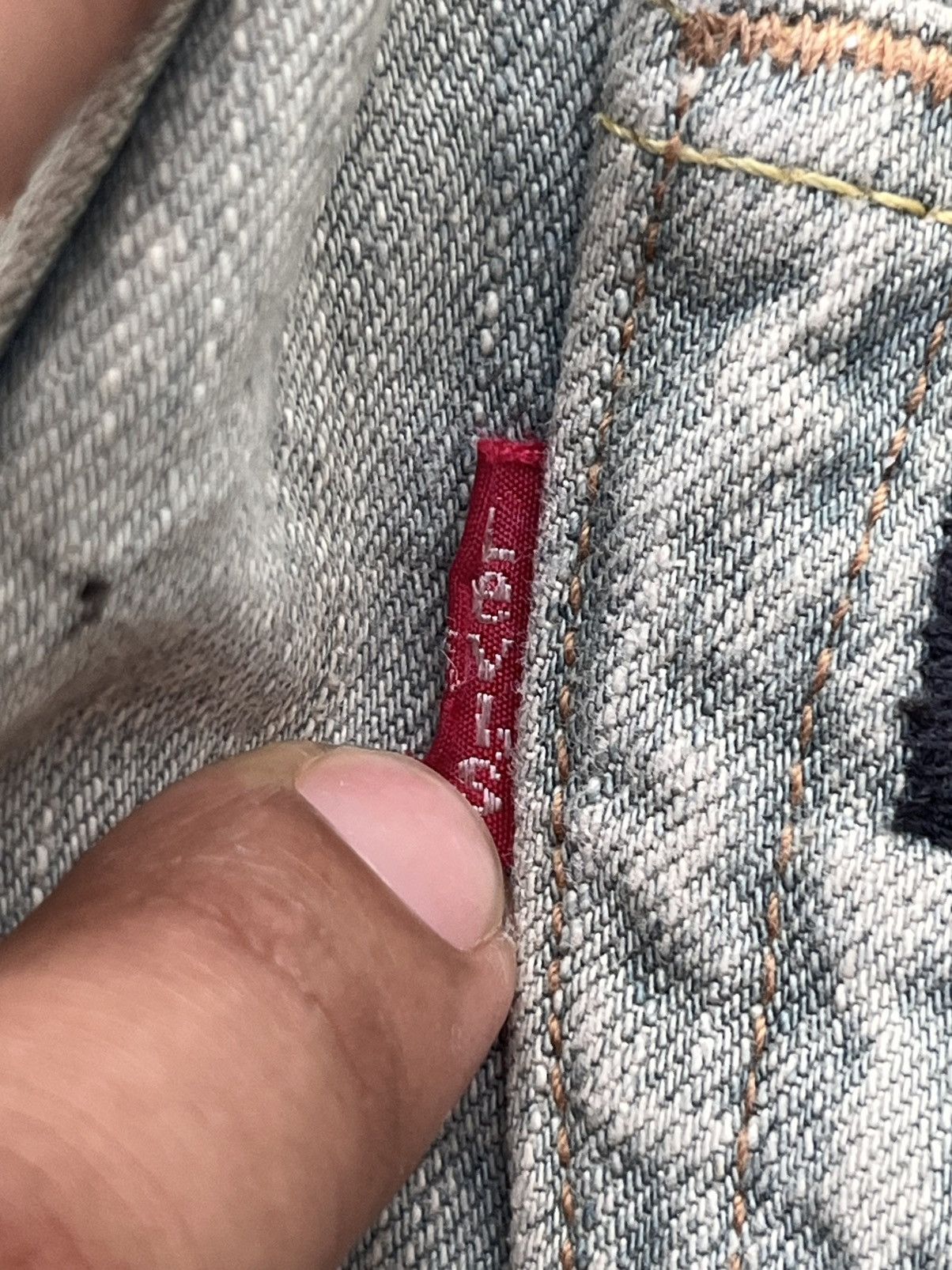 Levi's × Levi's Vintage Clothing Vintage Y2K Levi’s 511 Blue Washed Distressed Slim Fit Jeans Size US 32 / EU 48 - 19 Thumbnail