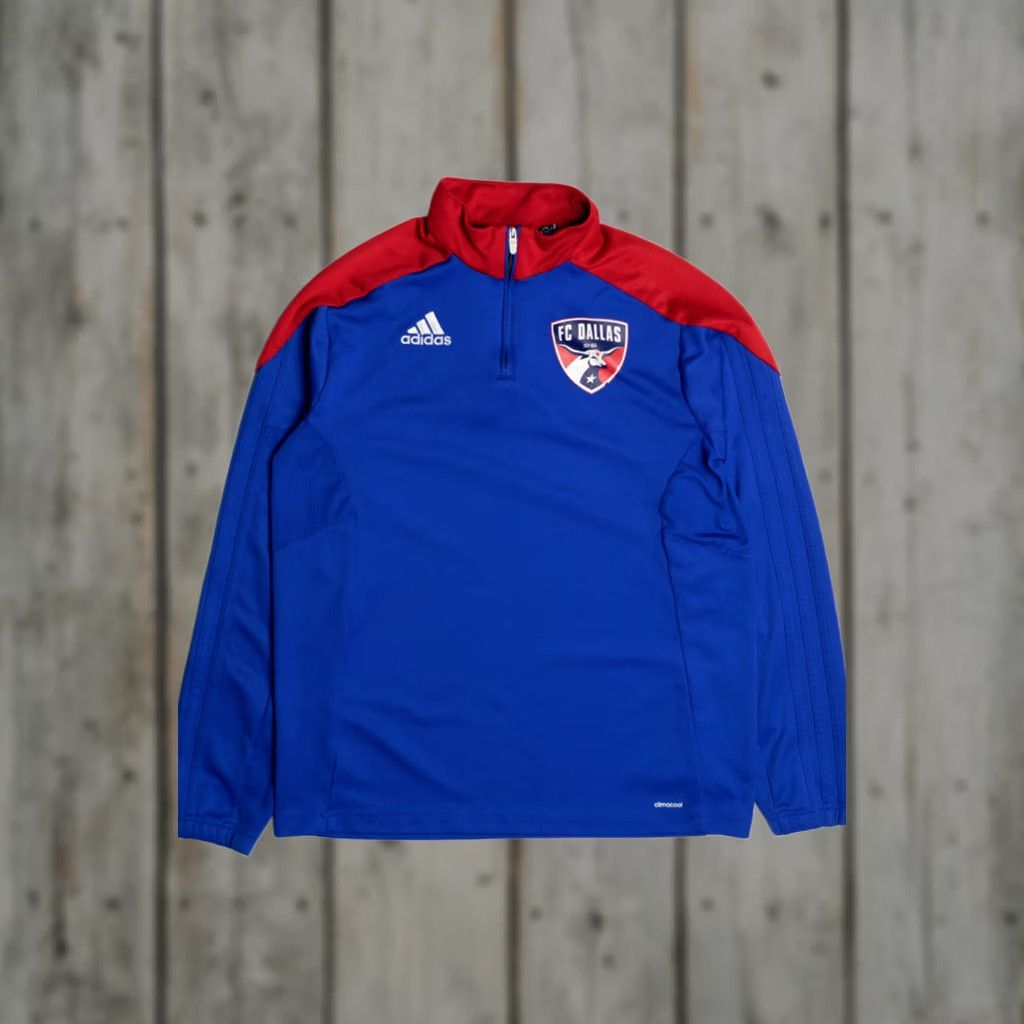 Adidas VINTAGE Adidas FC Dallas Long Sleeve Athletic Jersey Blue X-Large Shirt Unisex Adults XL Blue Football 90s Mens Womens Boys Girls Size US XL / EU 56 / 4 - 1 Thumbnail