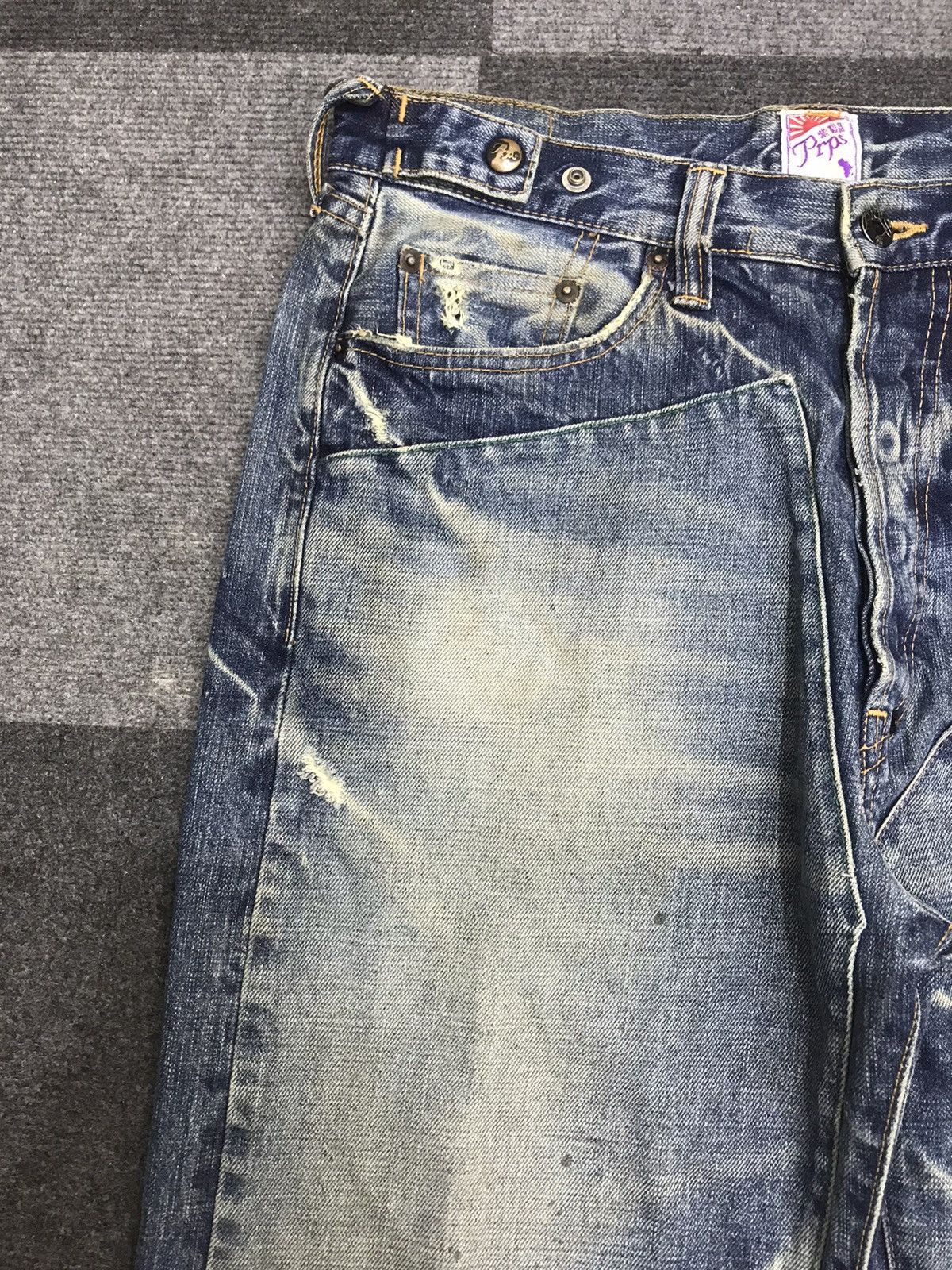Prps 💥DOUBLE KNEE BAGGY💥Archival Prps Baggy Distressed Denim F279 Size US 32 / EU 48 - 4 Thumbnail