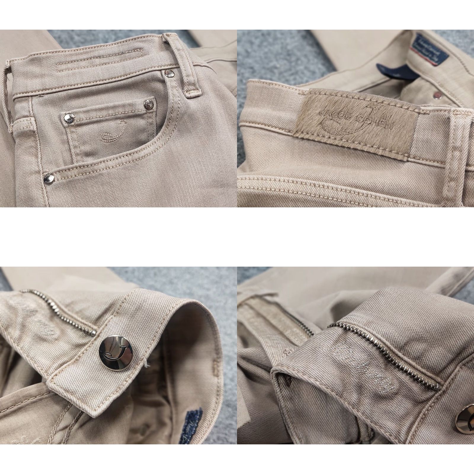 Jacob Cohen Jacob Cohen Italy Design kimberly Slim Fit beige denim Jeans Size 30" / US 8 / IT 44 - 9 Thumbnail