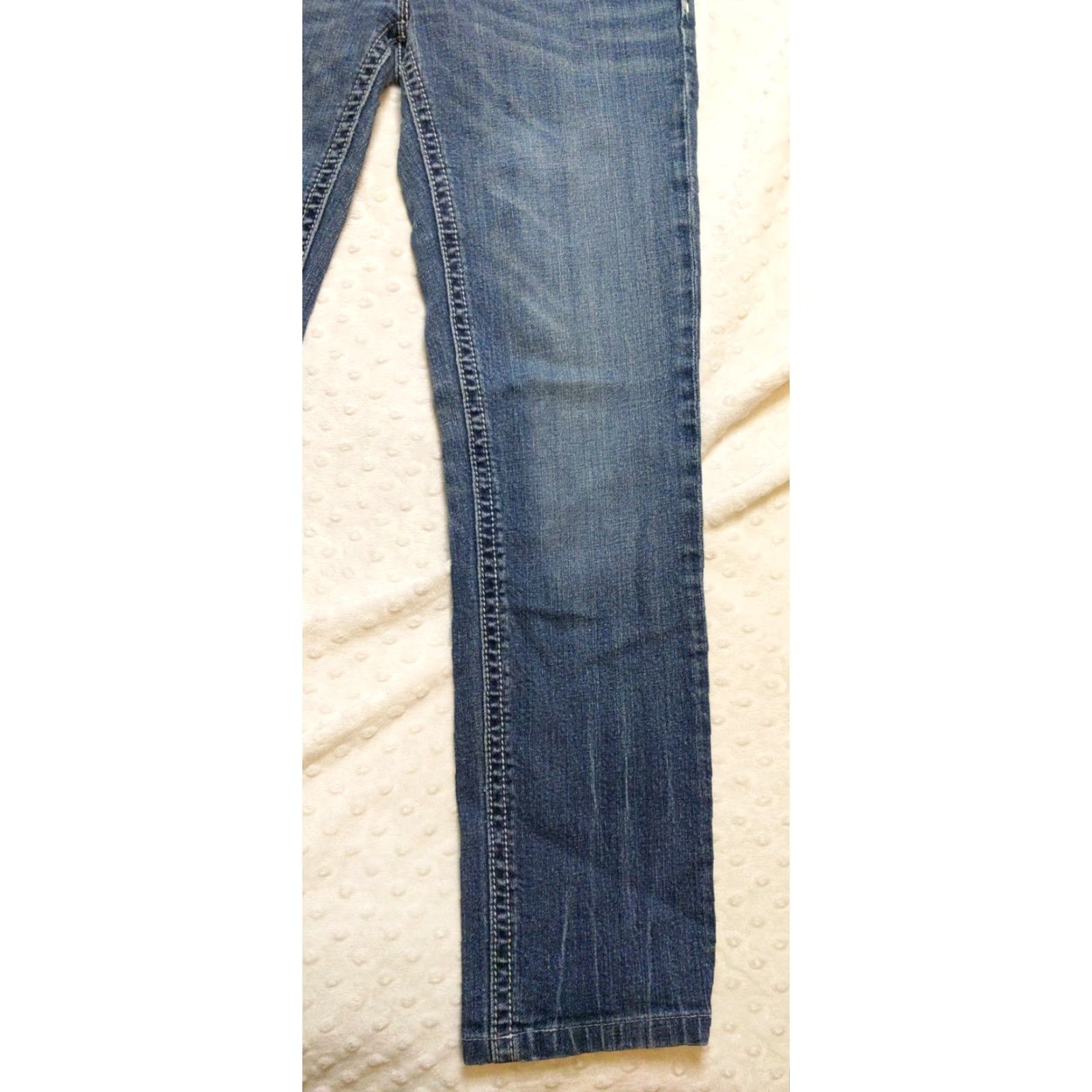 Miss Me Miss Me Signature Sunny Skinny Jeans 29 Womens Blue Denim 29x27 Vintage No Long Rise Distressed Embroidered Rhinestone 5-Pocket Regular Fit Size 29" - 2 Thumbnail