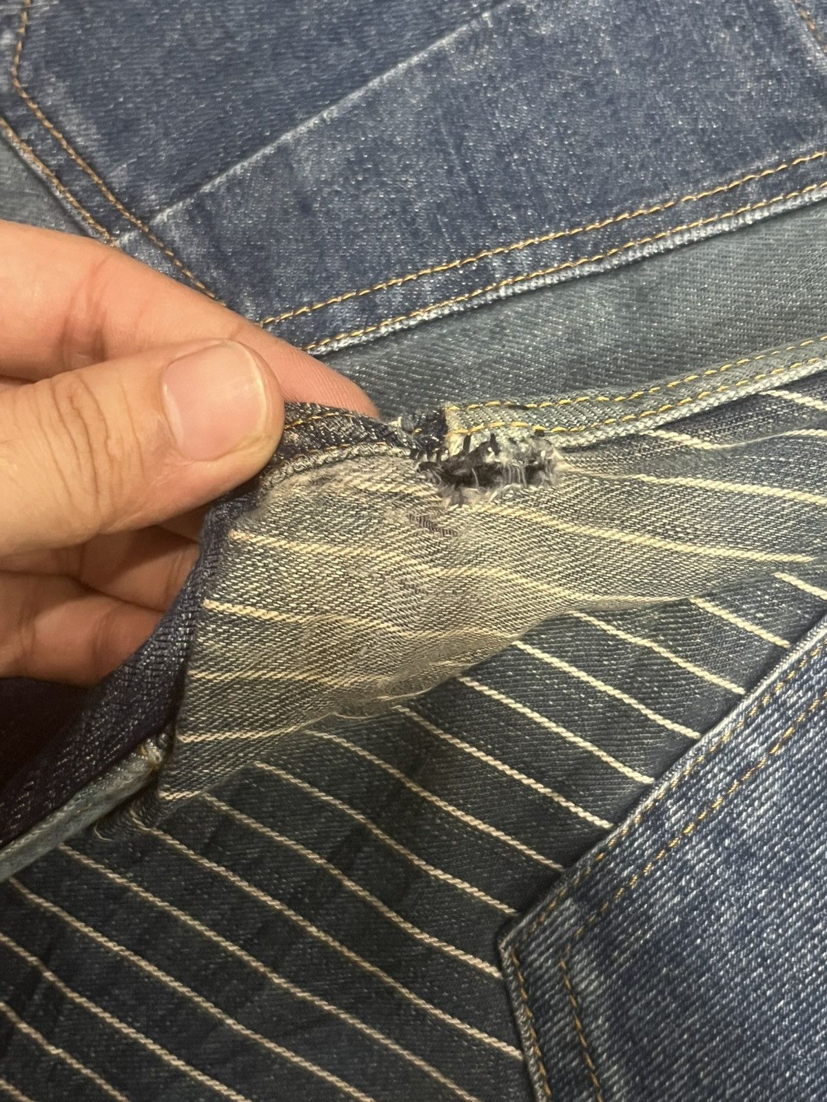 Diet Butcher Slim Skin Diet Butcher Slim Skin Upcycled Reworked Straight Fit Jeans Size US 32 / EU 48 - 9 Thumbnail
