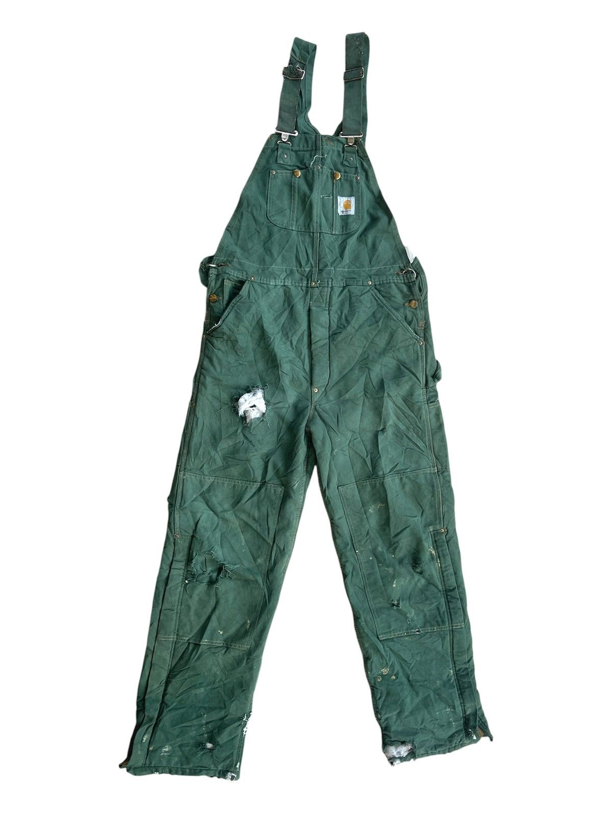 Carhartt Vintage Carhartt Distressed Sandstone Overalls Double Knee Size US 38 / EU 54 - 1 Thumbnail