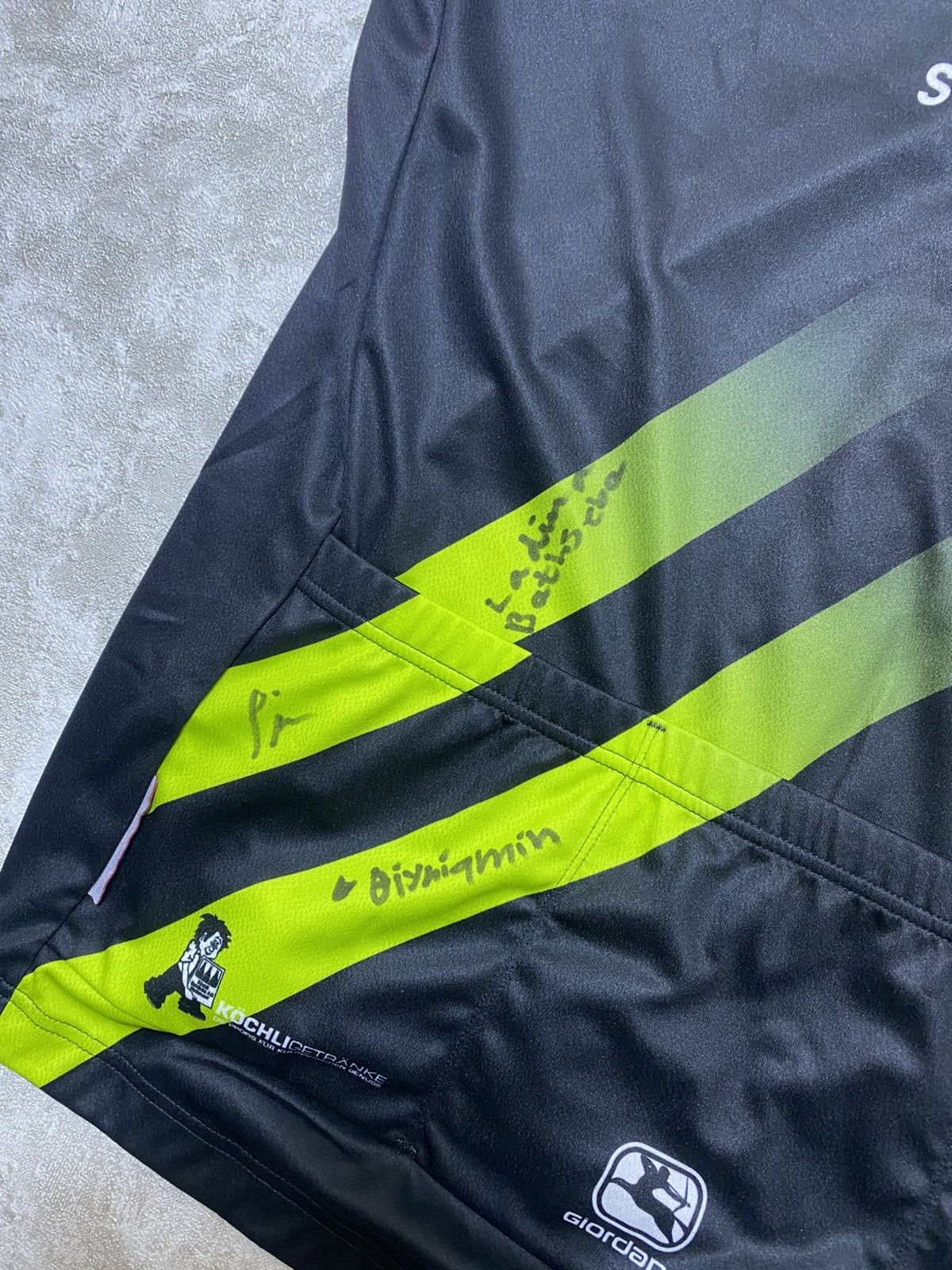 Other Giordana Cycling Jersey Short Sleeve Black Neon Yellow Size US XL / EU 56 / 4 - 9 Thumbnail