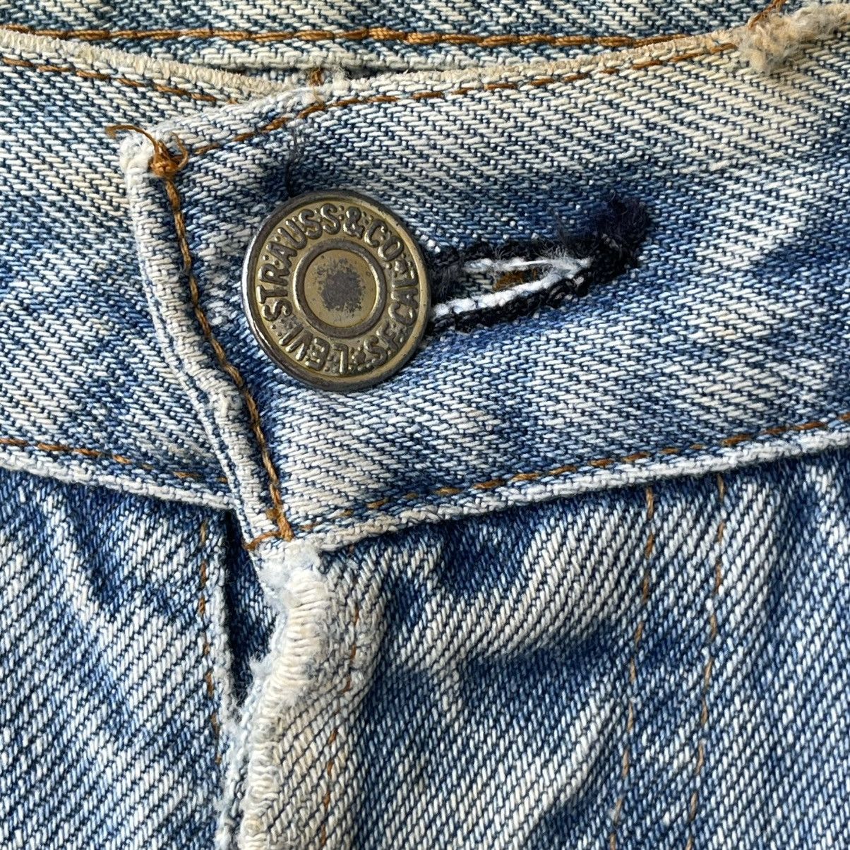 Levi's Thrashed 70s Levi’s 501 Redline Selvedge Denim Shorts Size US 34 / EU 50 - 7 Thumbnail