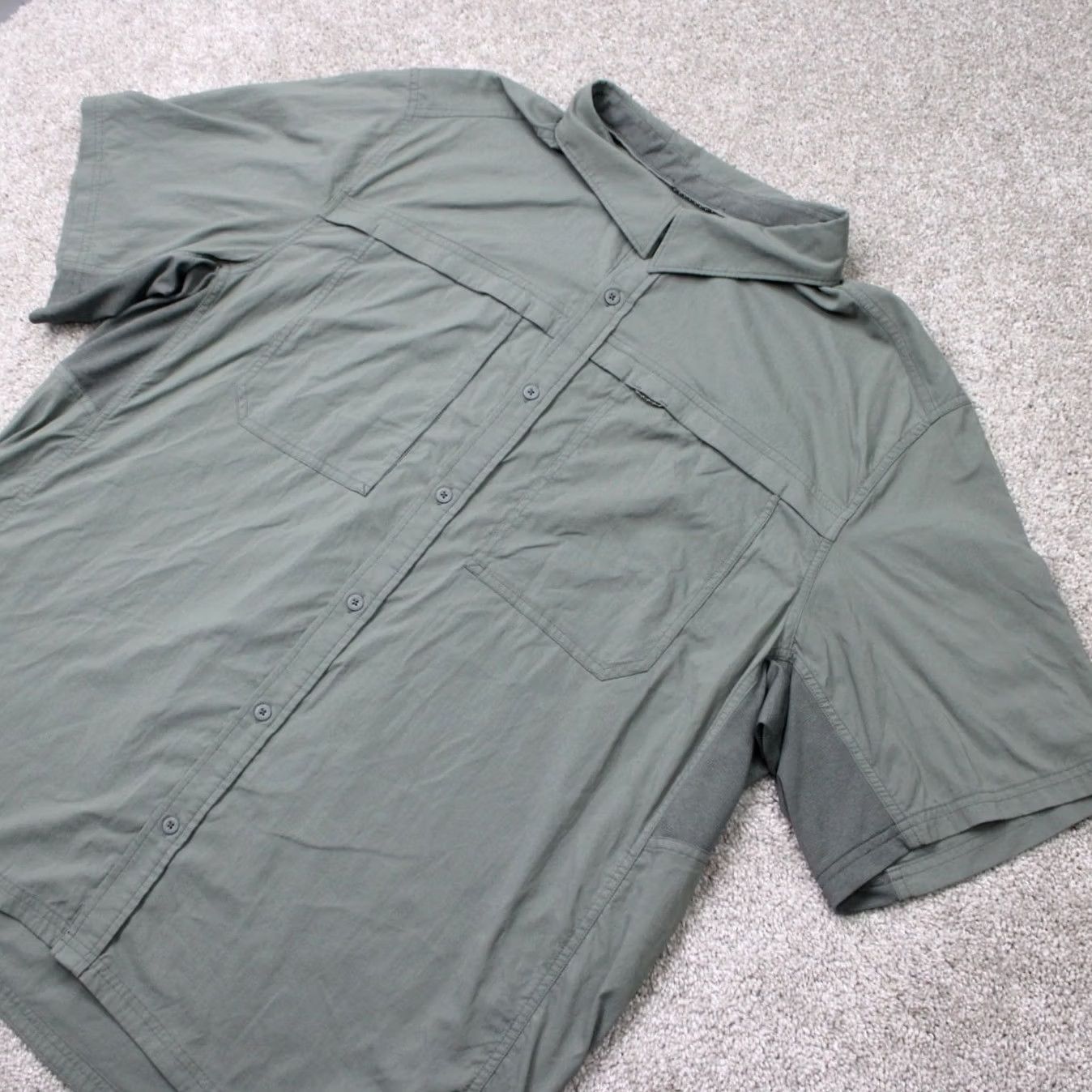 Vintage REI Co-op Shirt Mens 2XL XXL Green Sahara Vented Nylon Stretch Short Sleeve Casual Travel Workwear Size US XXL / EU 58 / 5 - 2 Thumbnail