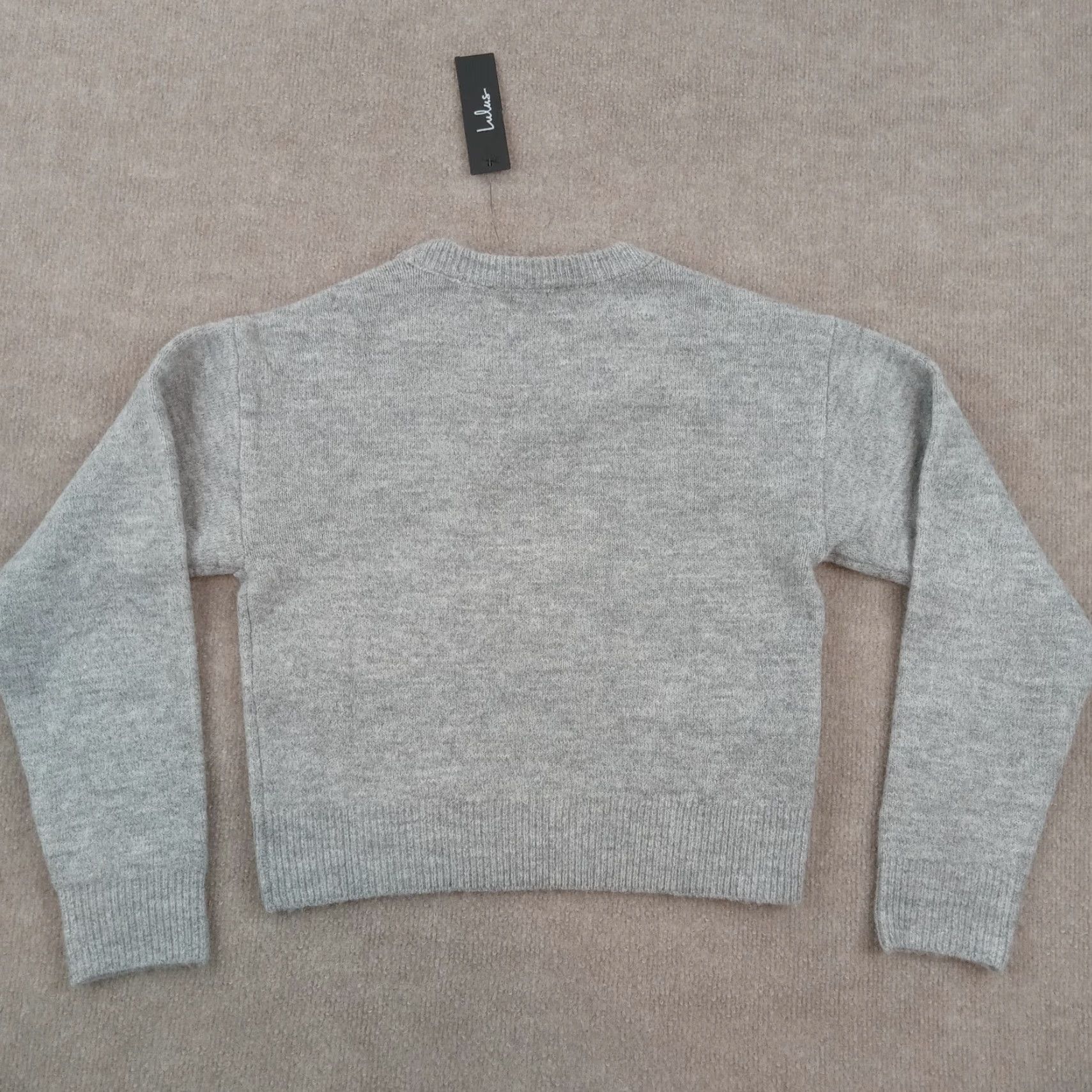 Lulus Lulus Gray Pullover Sweater Womens Small Long Sleeve Cutout Stretch Size S / US 4 / IT 40 - 8 Thumbnail