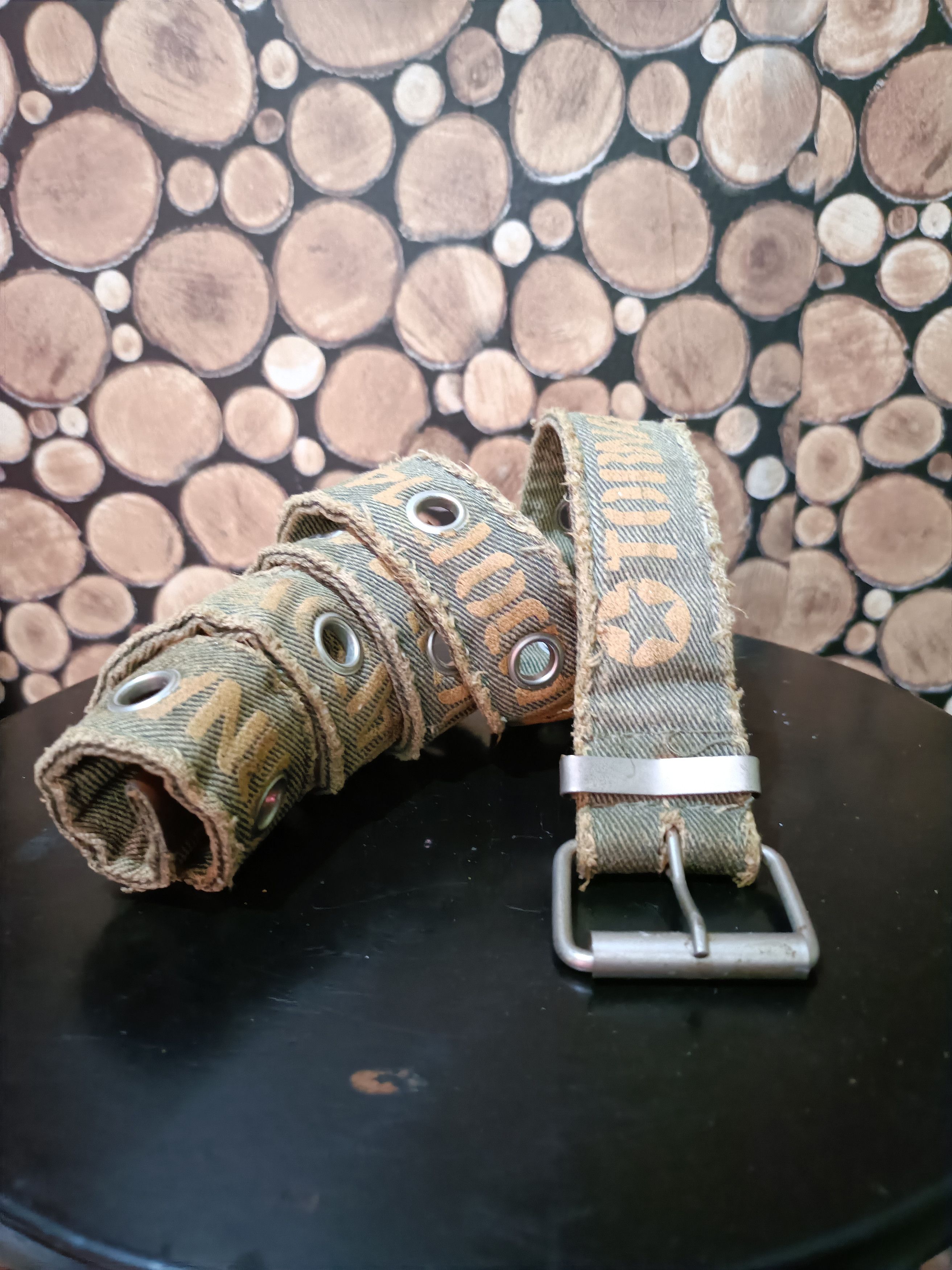 Vintage Vintage tornado f-14 canvas belt punk y2k Size 32 - 1 Thumbnail