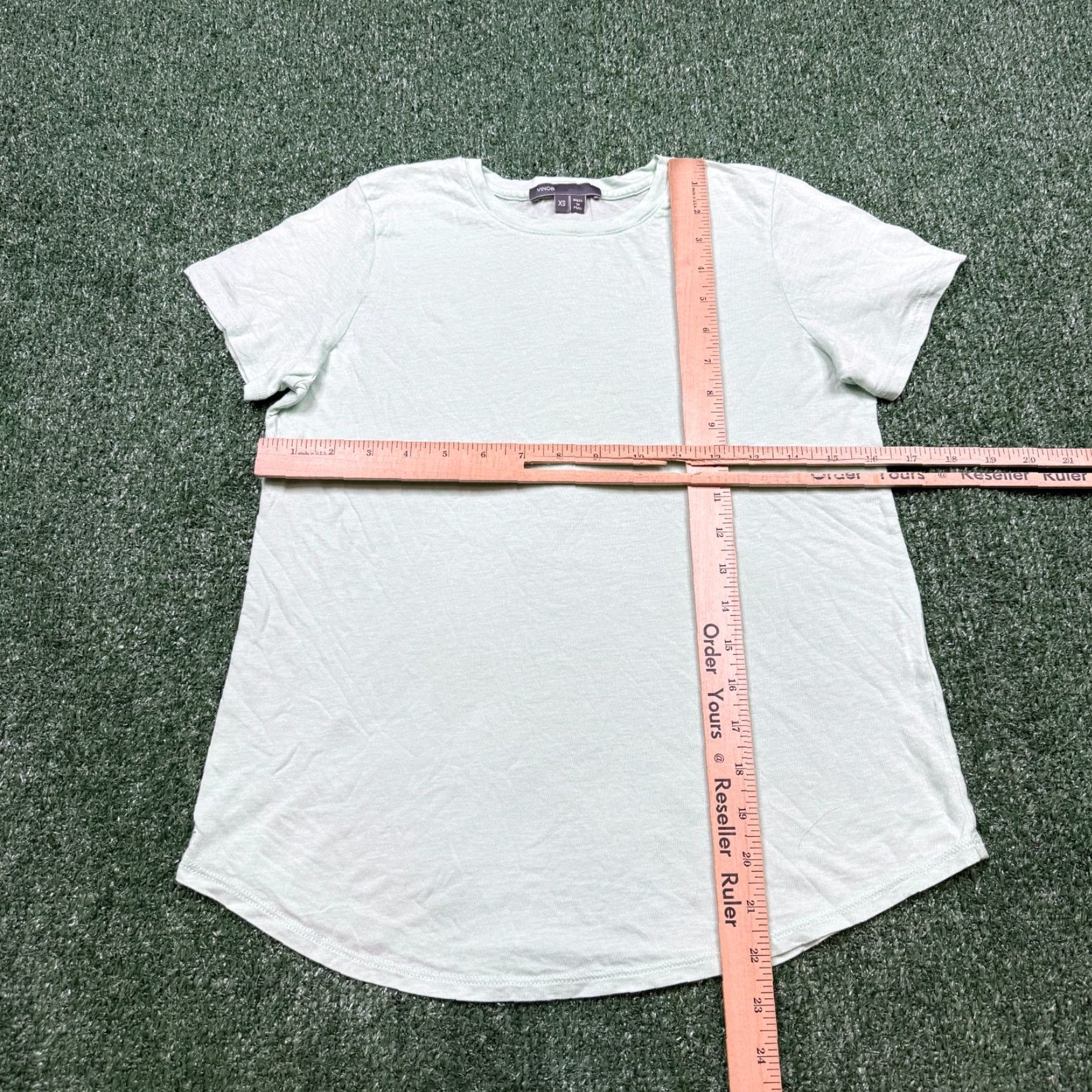 Vince Vince T Shirt Womens XS Green Short Sleeve Designer Stretch Tee Shirt Size XS / US 0-2 / IT 36-38 - 3 Thumbnail