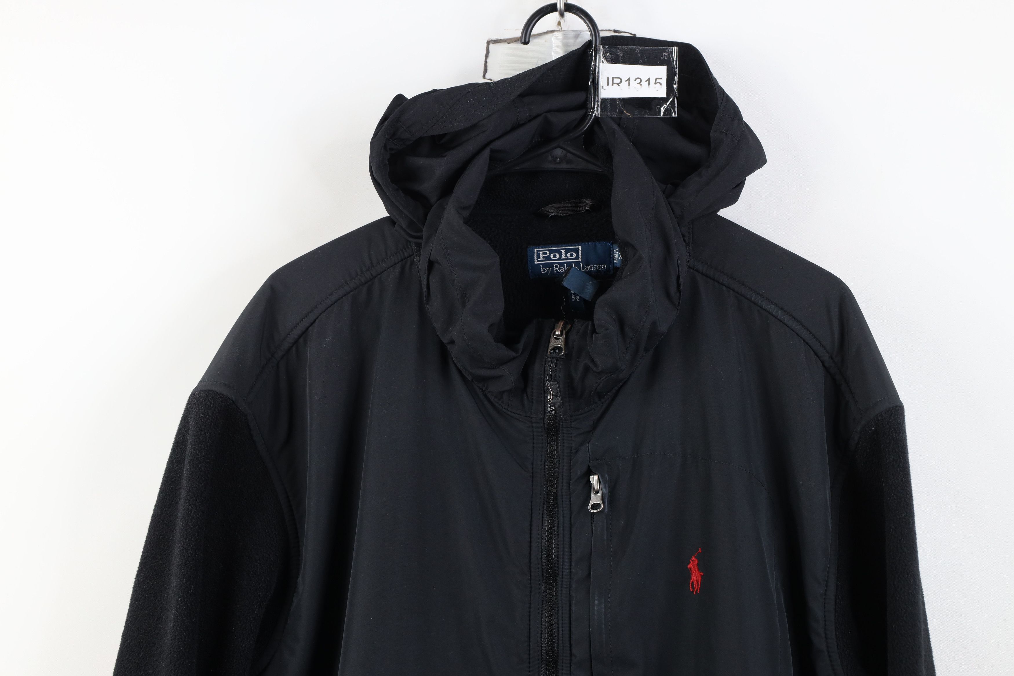 Ralph Lauren Vintage 90s Ralph Lauren Polartec Fleece Hooded Jacket Black Size US XXL / EU 58 / 5 - 2 Thumbnail