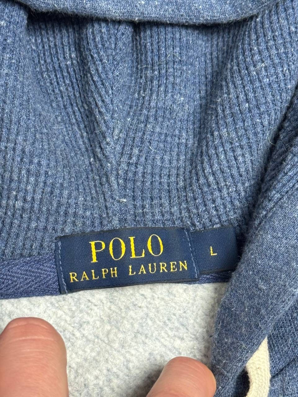 Polo Ralph Lauren × Vintage Vintage Polo Ralph Lauren Zip Up Hoodie Navy Size L Hype Y2K Size US L / EU 52-54 / 3 - 5 Thumbnail