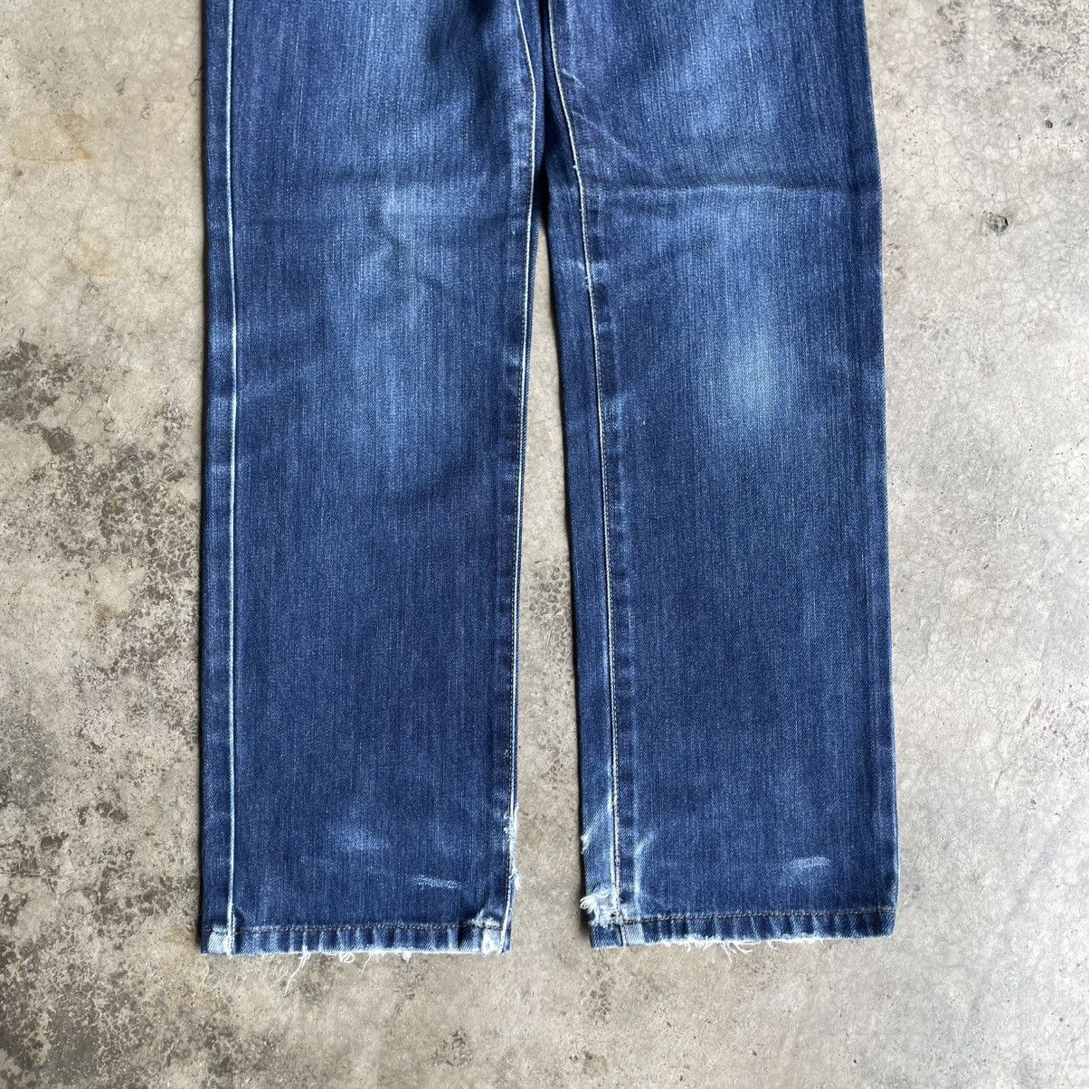 Edwin 🔥Vintage Edwin 402 Stoned Washed Ripped Distress Denim Jeans Size US 27 - 3 Thumbnail