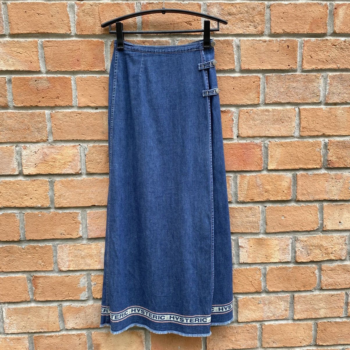 Hysteric Glamour Hysteric Glamour Soft Denim Logo Trim Maxi Skirt Size 26" / US 2 / IT 38 - 1 Thumbnail