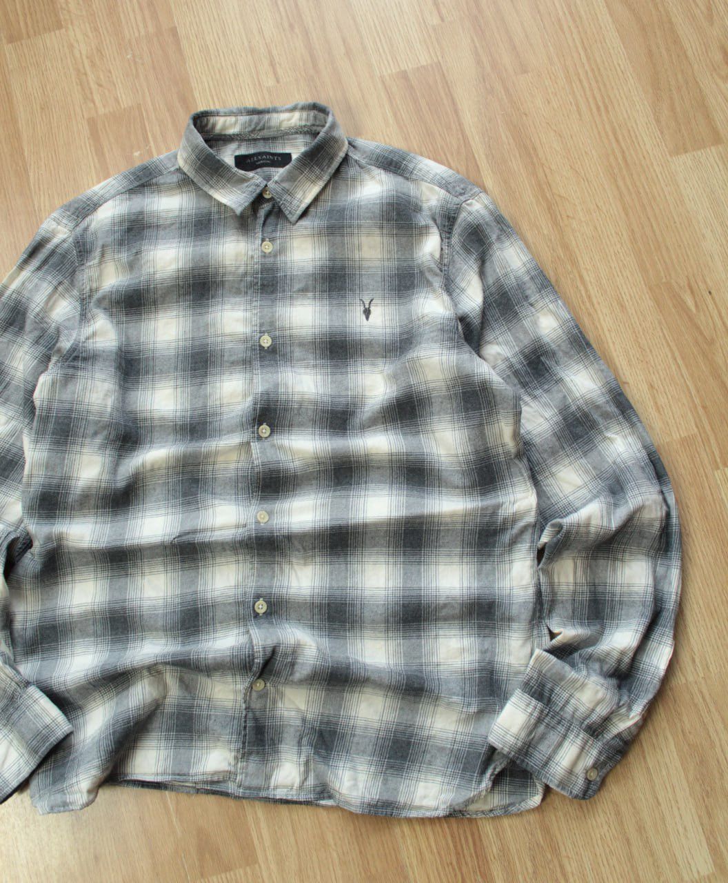 Allsaints 🔥 Allsaints Dogwood Long Sleeve Shirt Button Up Cotton Size US M / EU 48-50 / 2 - 1 Thumbnail