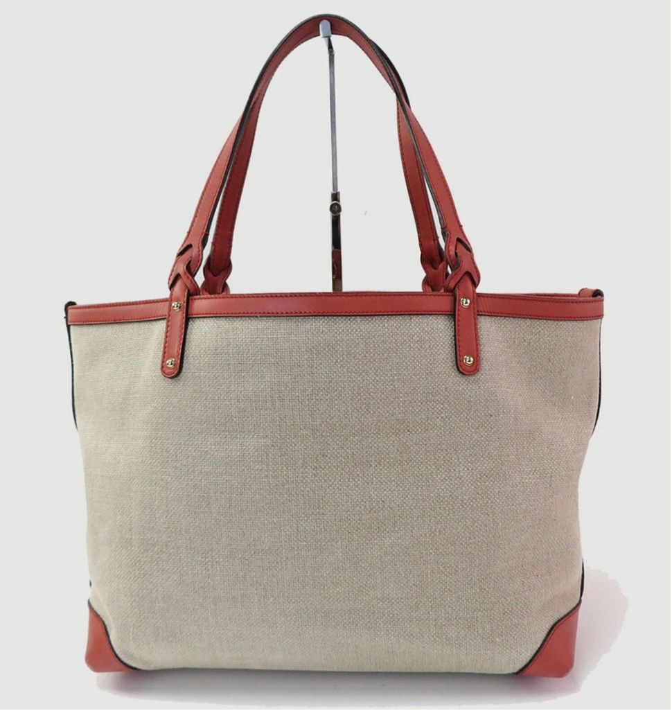 Gucci Women's Gucci Tote Bag Large Beige and Red Size ONE SIZE - 3 Thumbnail