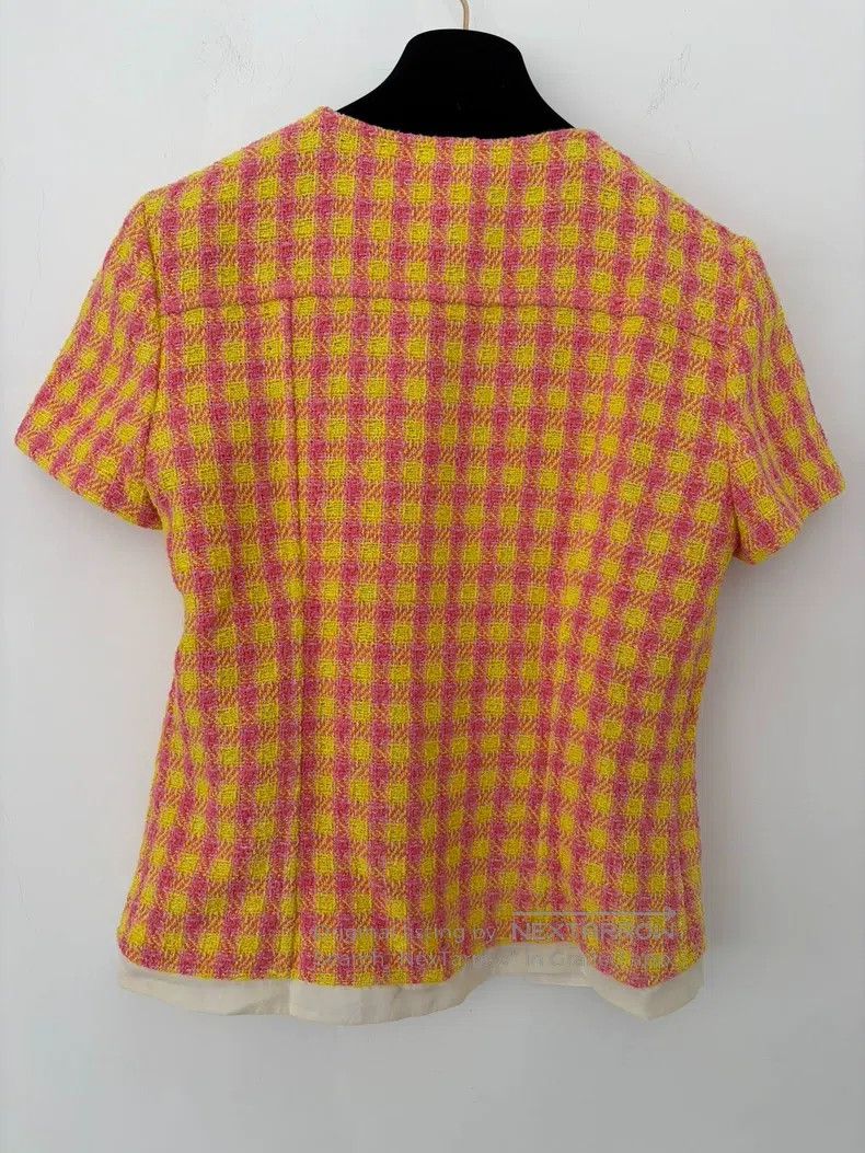 Chanel Chanel 25S stitching tie bow tweed short sleeve Size XXS / US 00 / IT 34 - 2 Thumbnail