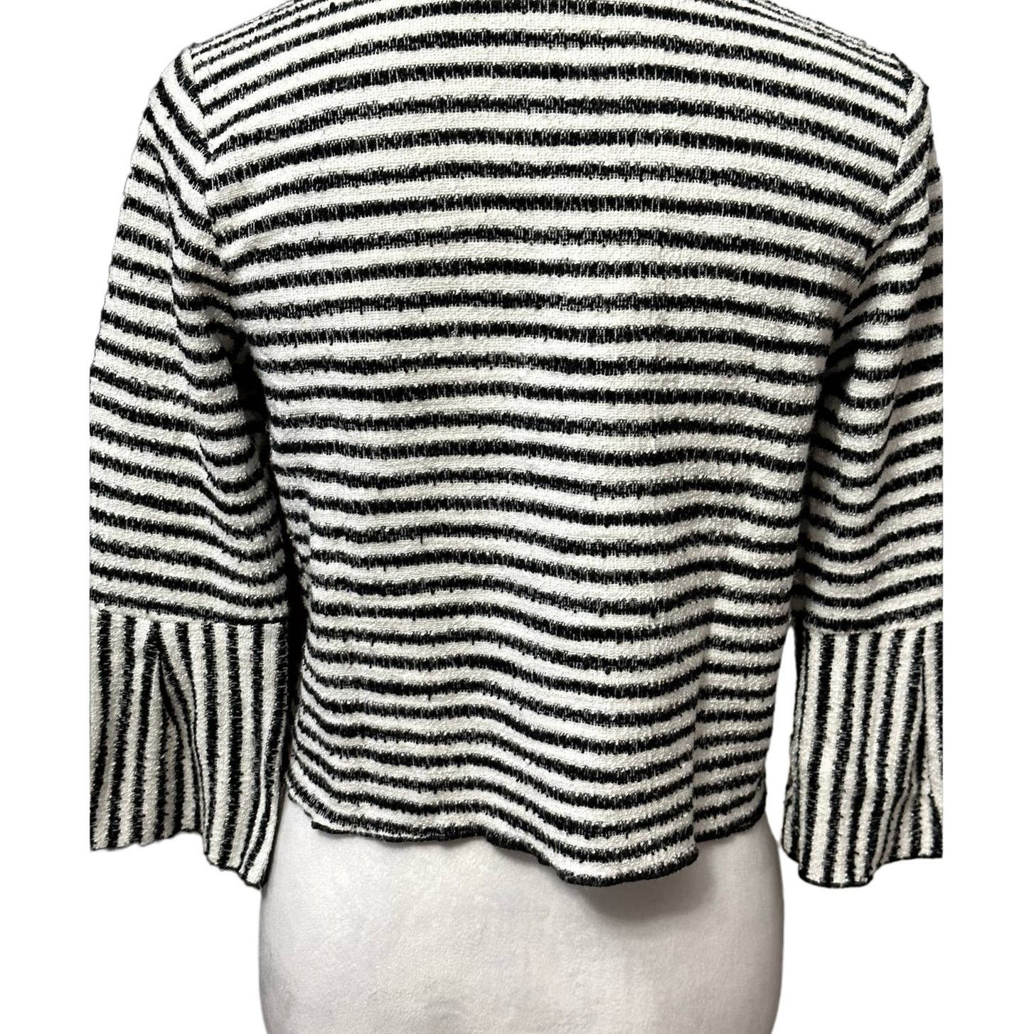 Other Urban Romantics Crop Top Flared Sleeves Stripe Black/White S Size S / US 4 / IT 40 - 5 Thumbnail