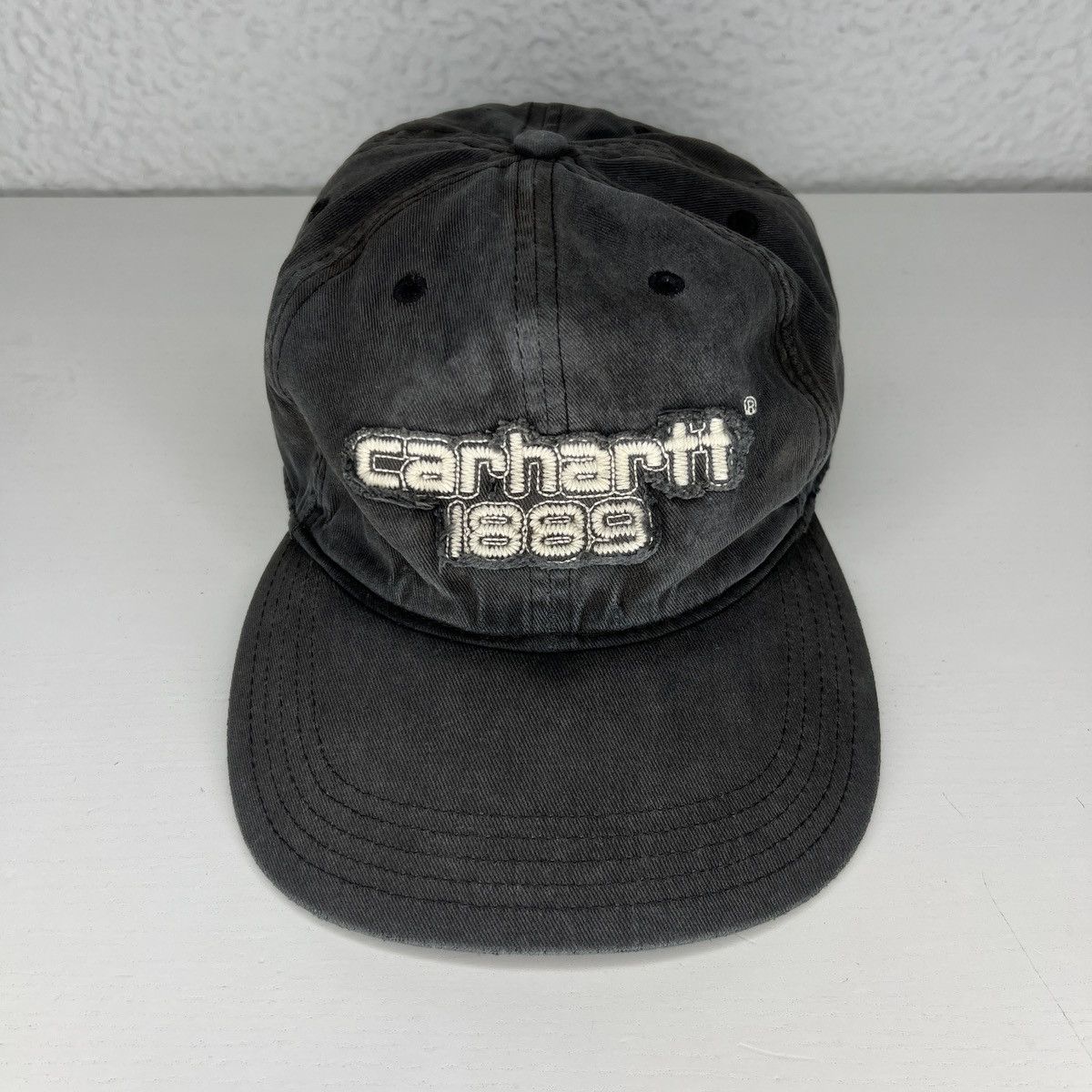 Carhartt Carhartt WiP Hat Cap 1889 Black Faded Distressed Ripped Size ONE SIZE - 1 Thumbnail