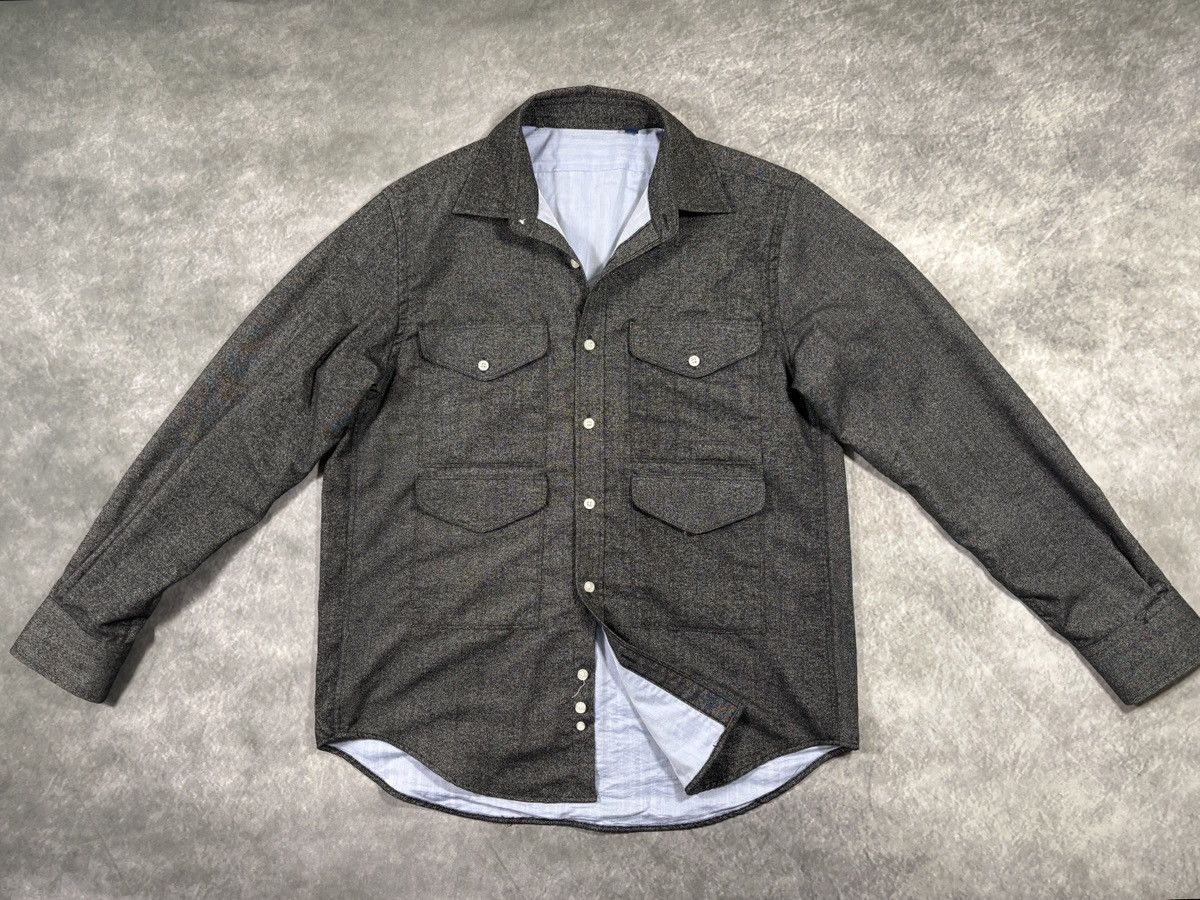 Vintage Cargo Shirt Multi Pocket Button Up Speckled Quilt Lined John Size US M / EU 48-50 / 2 - 17 Thumbnail