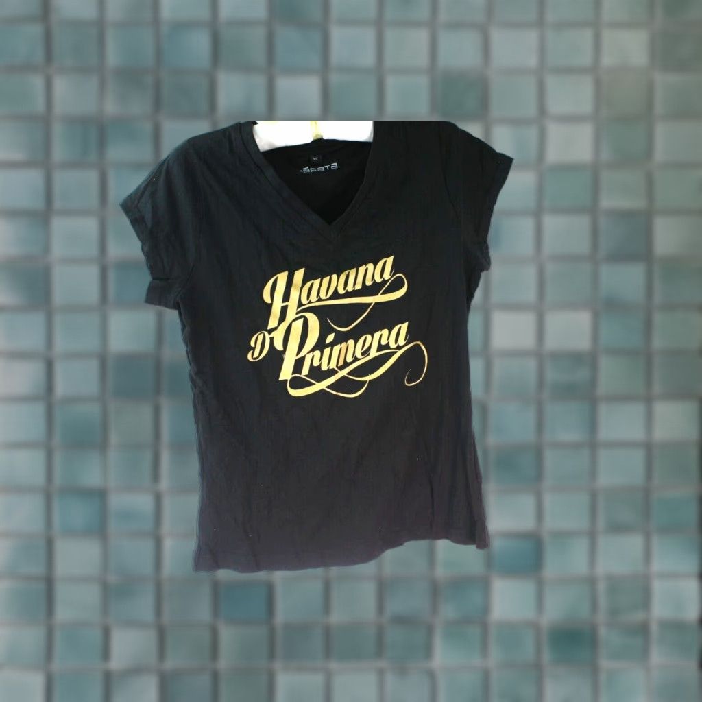 Vintage Pafata Women's T-Shirt Size S Black Gold Casual Round Neck Short Sleeve Basic Theme Metal Size S / US 4 / IT 40 - 1 Thumbnail